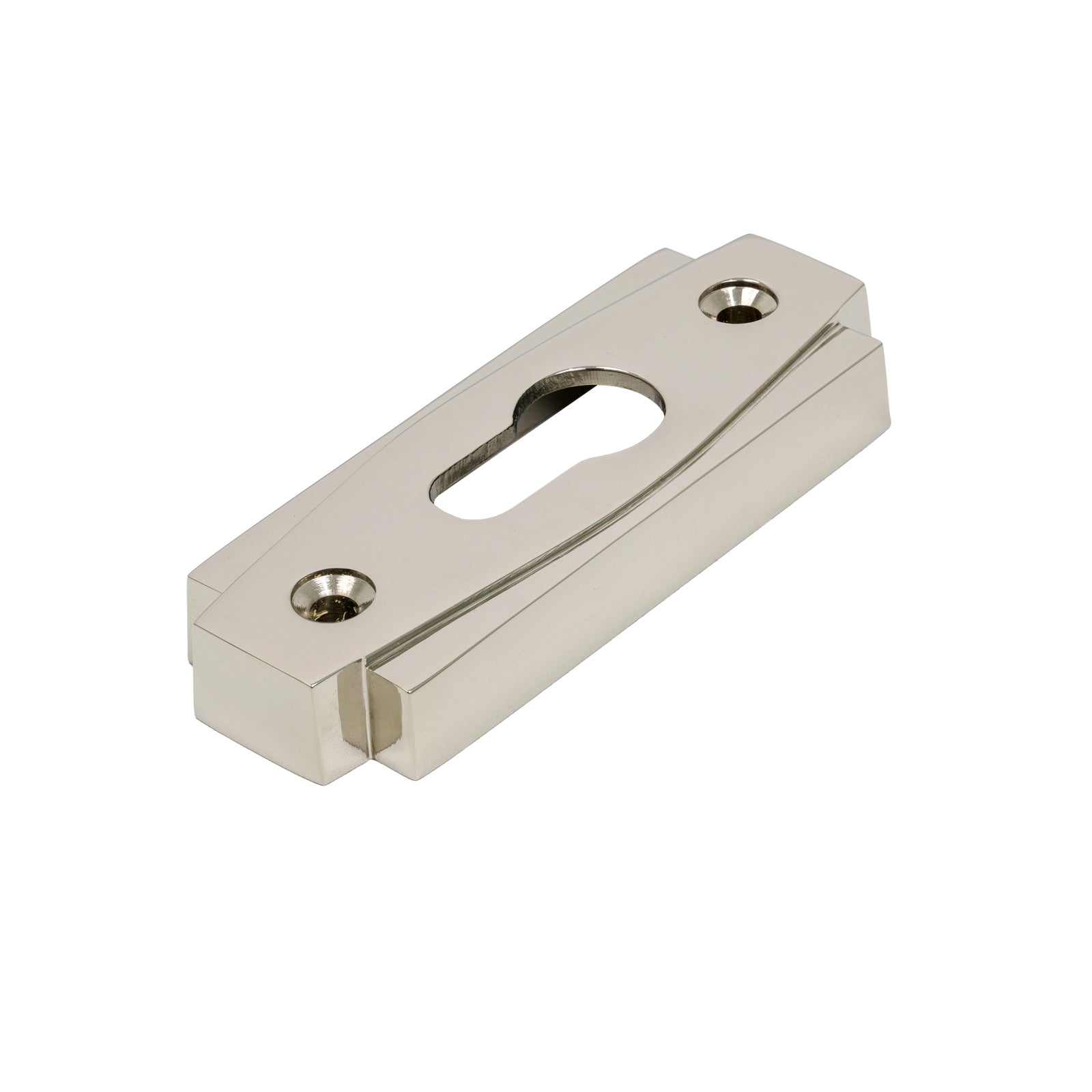 Polished Nickel Art Deco Euro Escutcheon