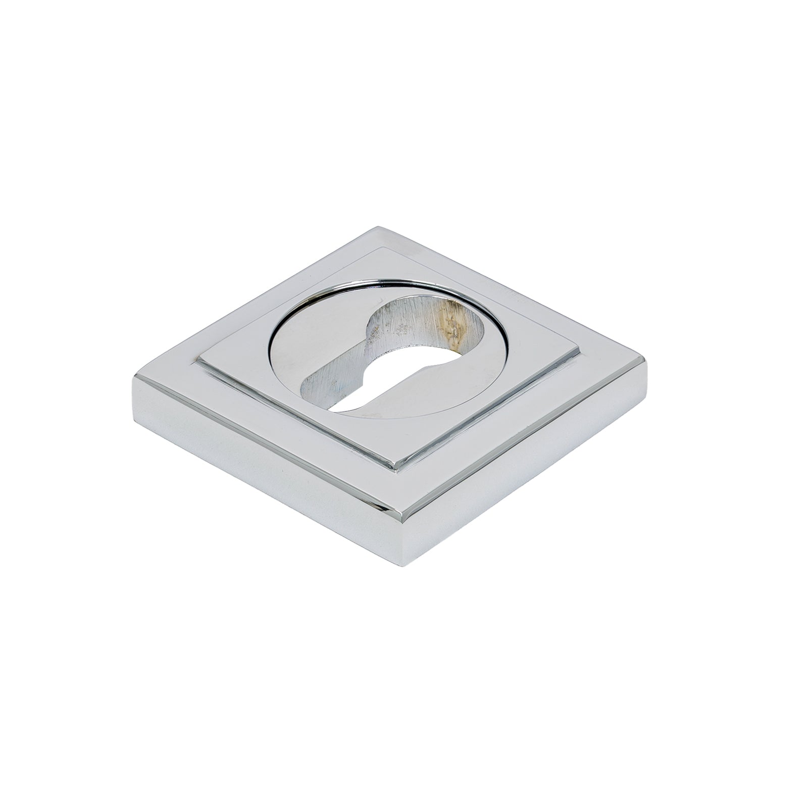 Polished Chrome Euro Square Round Escutcheon