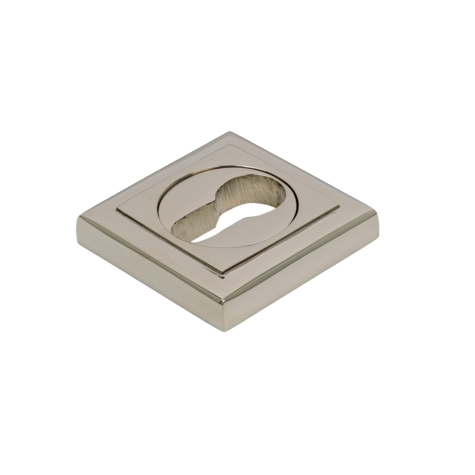 Polished Nickel Euro Square Round Escutcheon