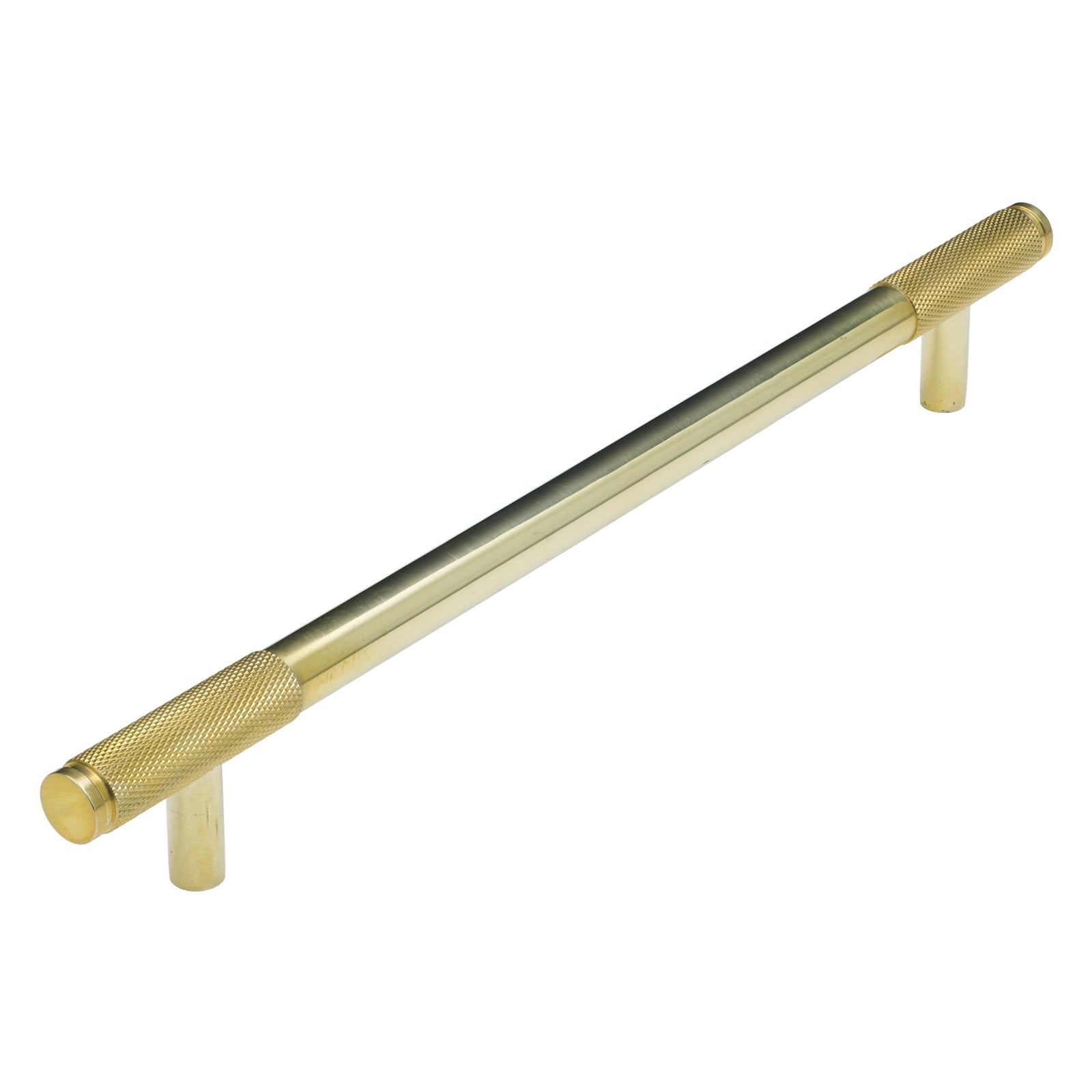 SHOW Image of 284mm Polished Brass Half Brompton Pull Handle