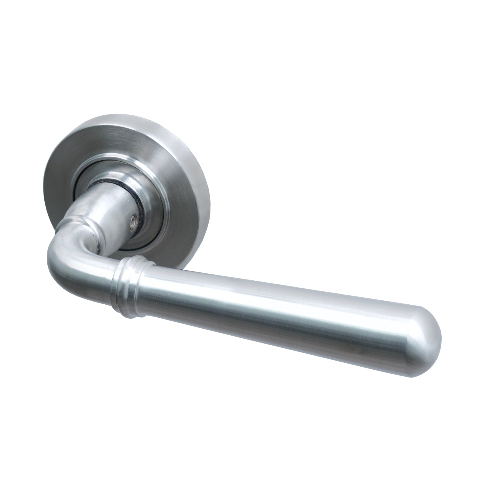 SHOW Image of Satin Marine Stainless Steel Plain Newbury Lever On Rose Handles