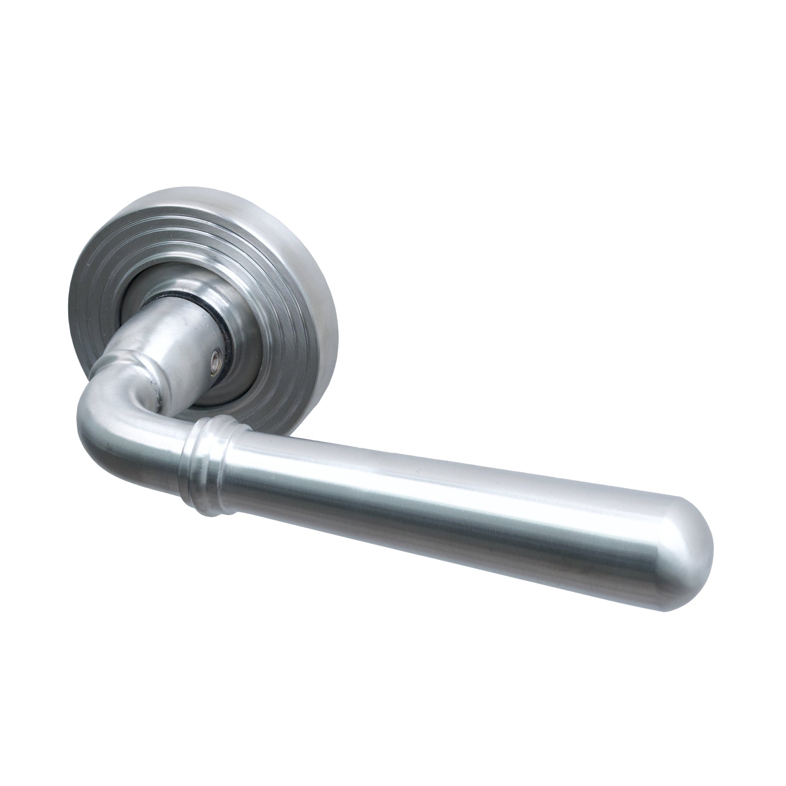 SHOW Image of Satin Marine Stainless Steel Beehive Newbury Lever On Rose Handles