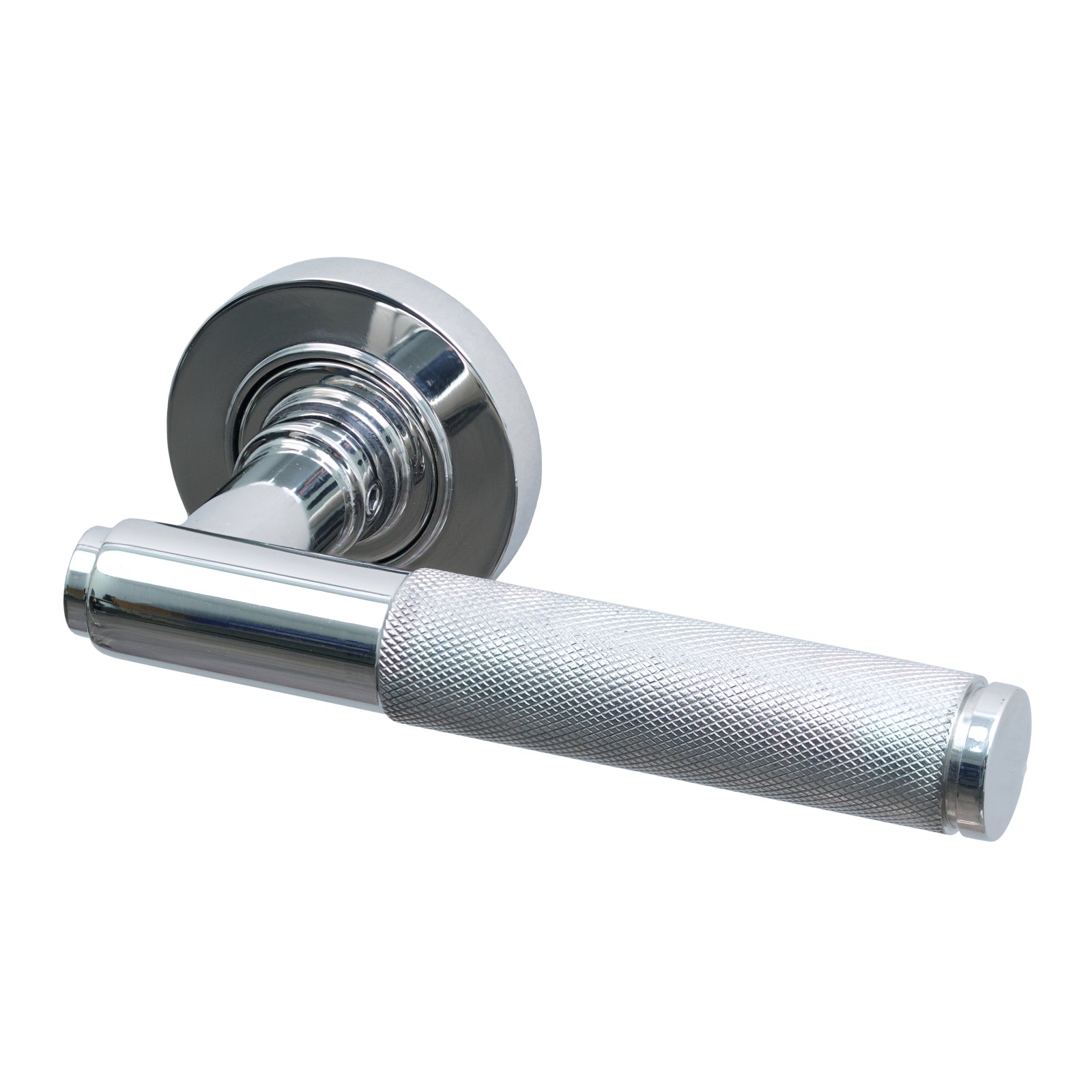 SHOW Image of Polished Marine Stainless Steel Plain Brompton Lever On Rose Handles