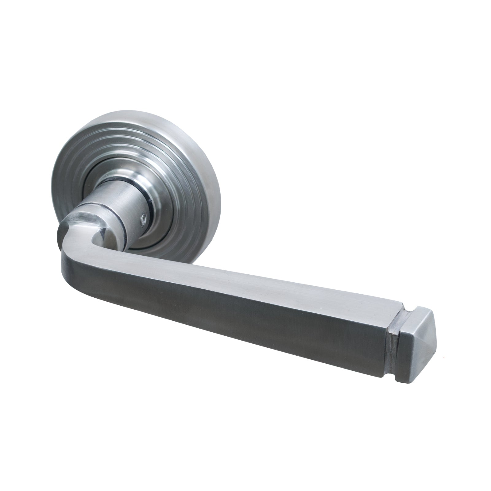 SHOW Image of Satin Marine Stainless Steel Beehive Avon Lever On Rose Handles