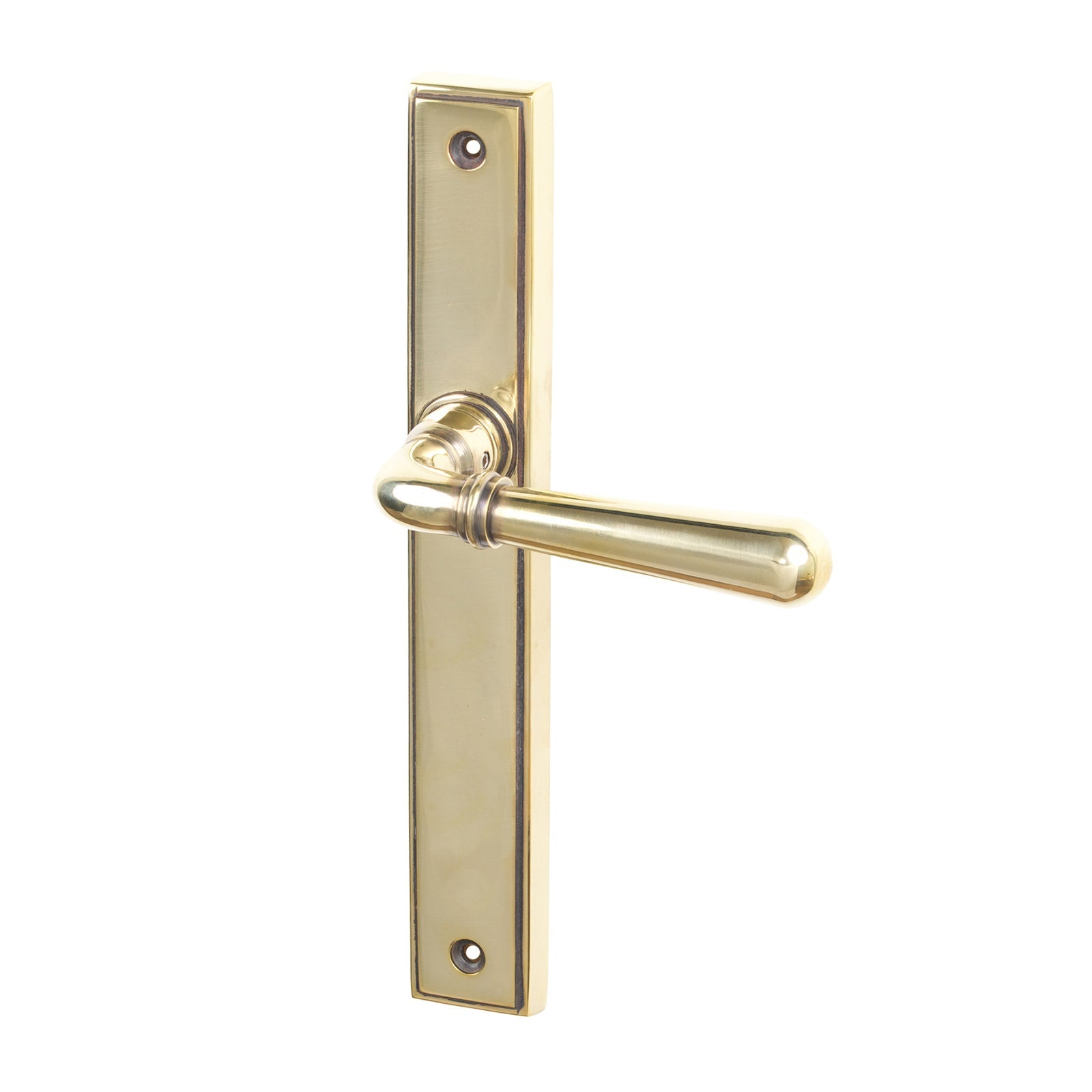 SHOW Antique Brass Latch Latch Newbury Slimline Multipoint Door Handle