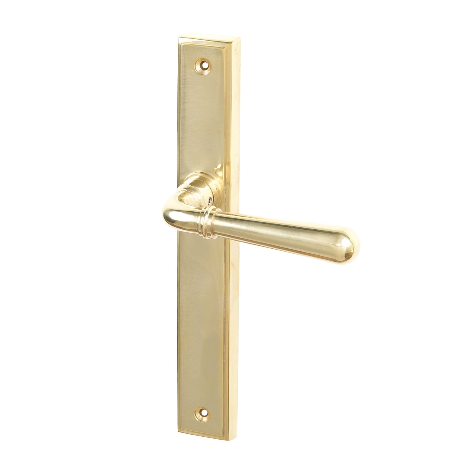 SHOW Polished Brass Latch Newbury Slimline Multipoint Door Handle