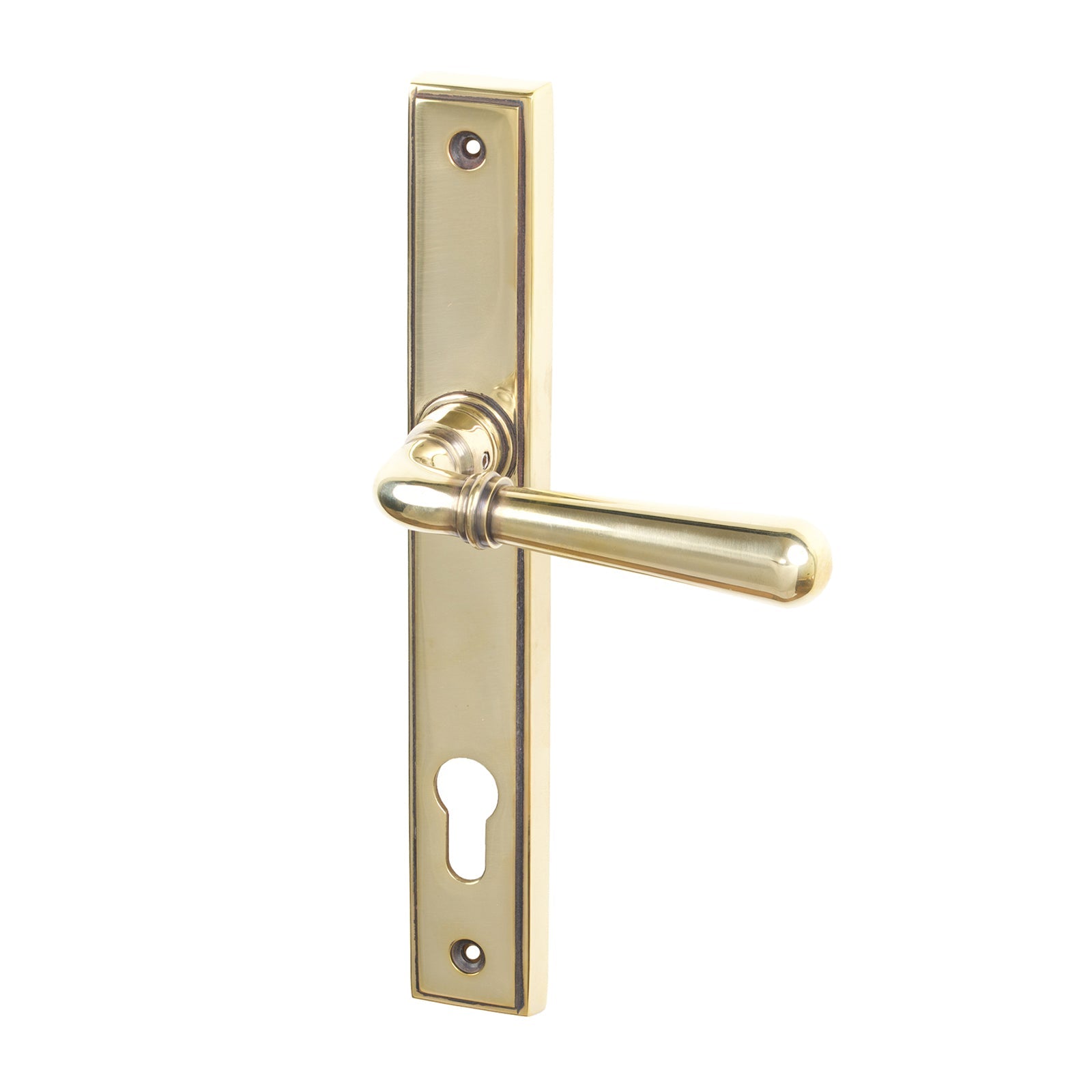 SHOW Antique Brass Latch Latch Newbury Slimline Multipoint Door Handle