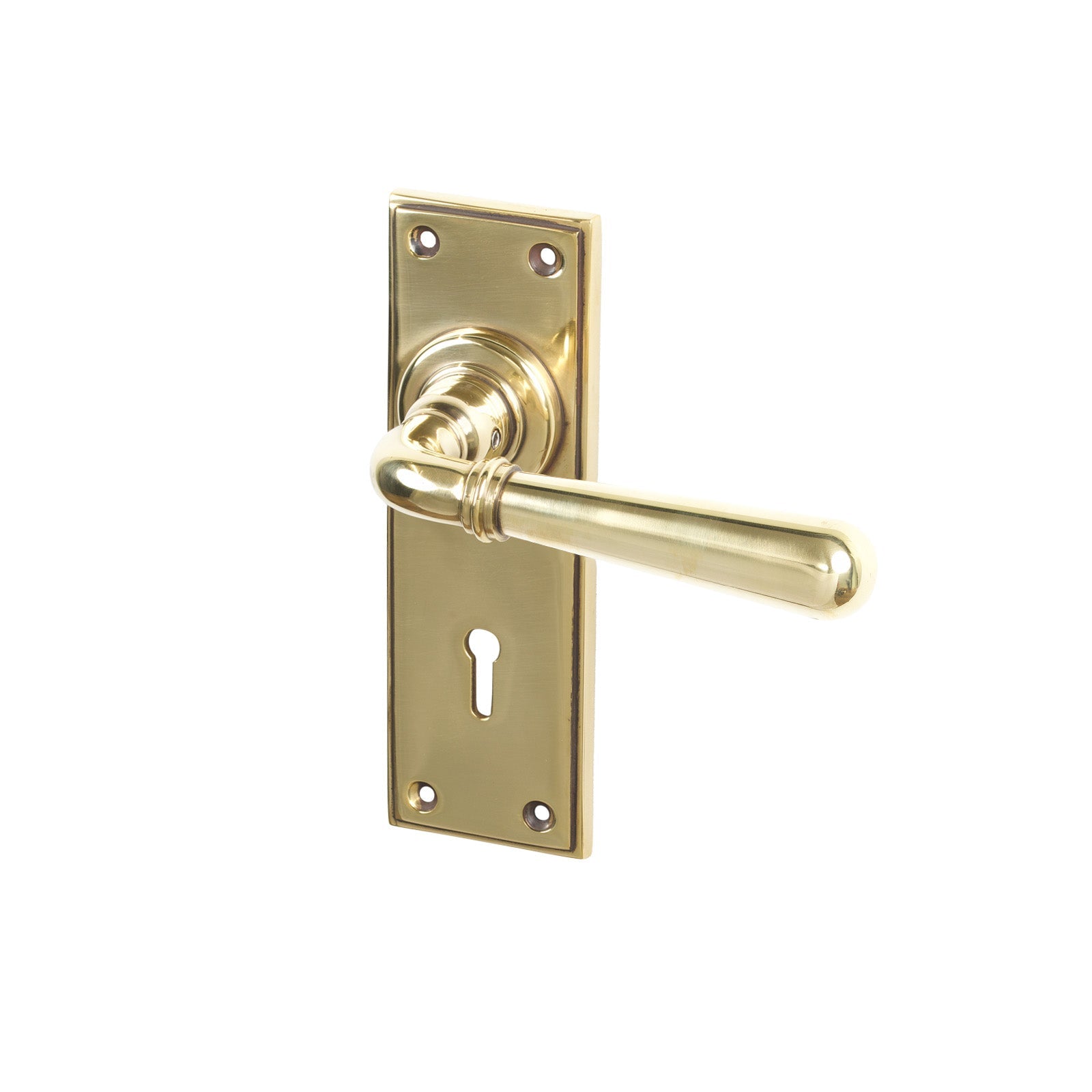 Aged Brass Lock Newbury Lever Handles