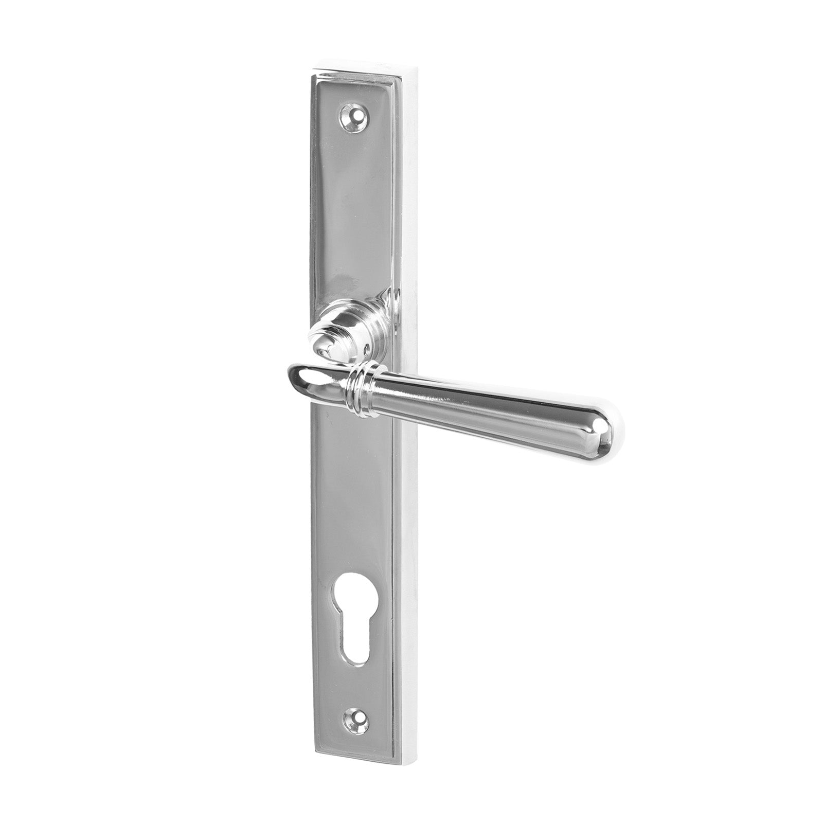 SHOW Polished Chrome Latch Newbury Slimline Multipoint Door Handle