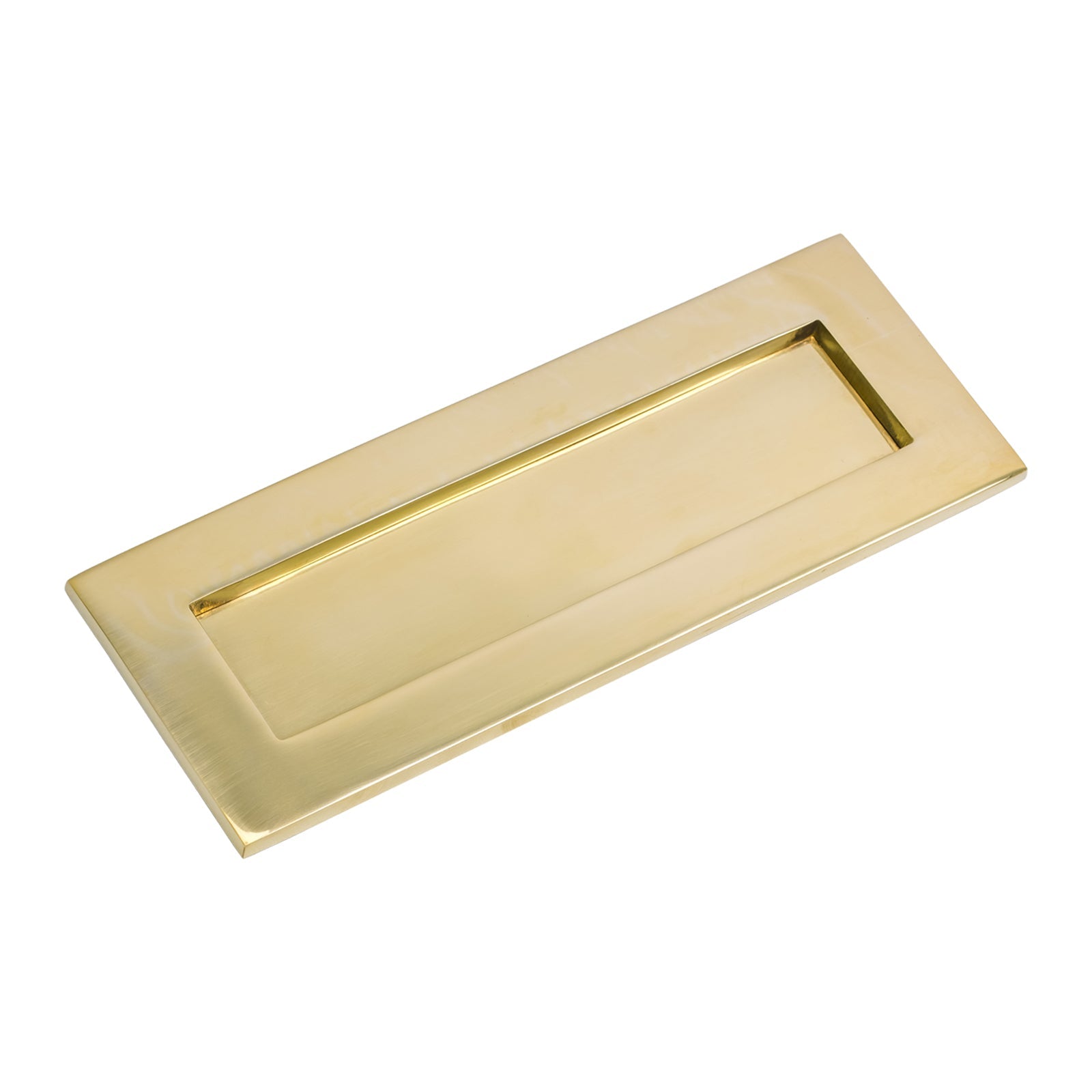 SHOW Large Polished Brass Letter Plate