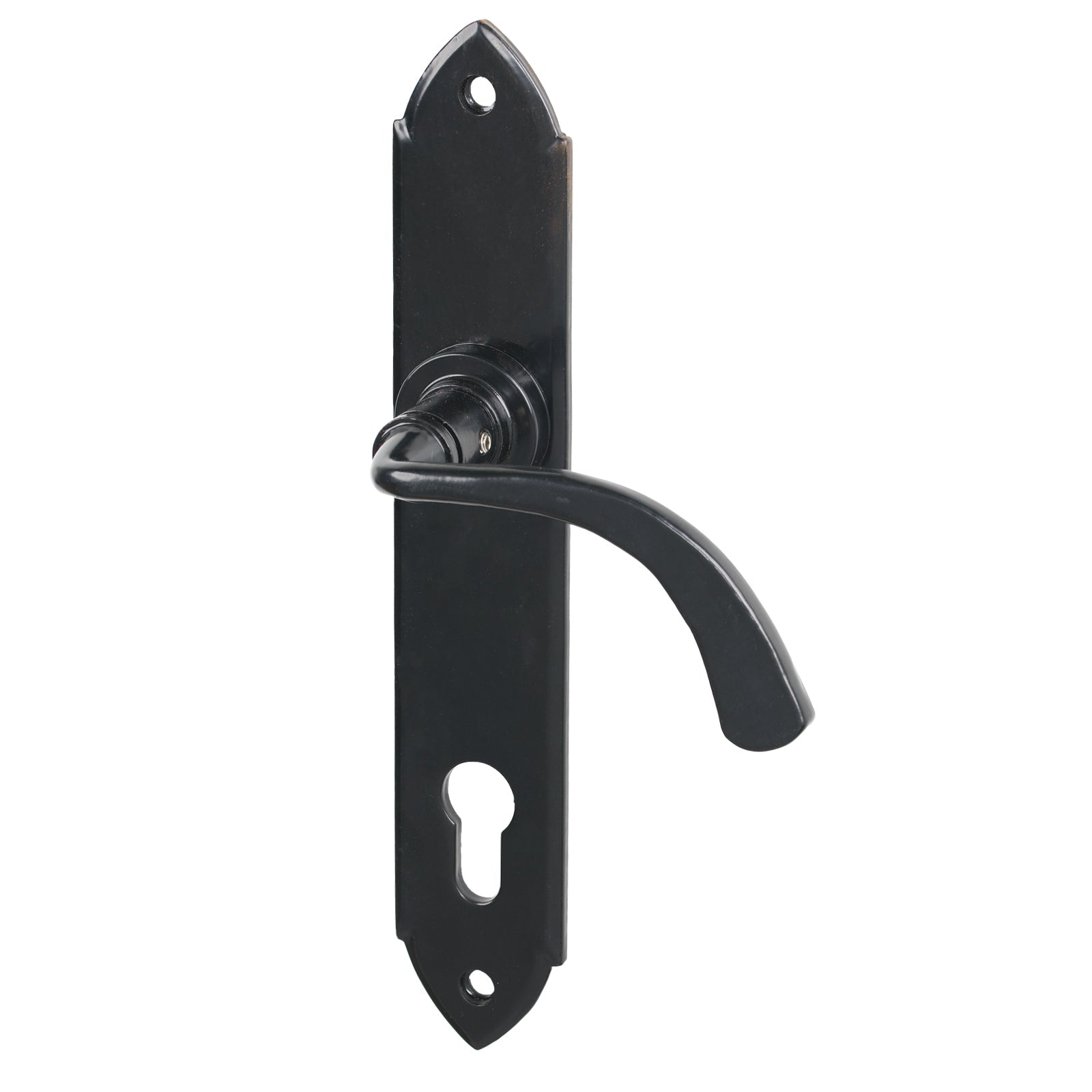 Black Gothic Curved Multipoint Door Handle