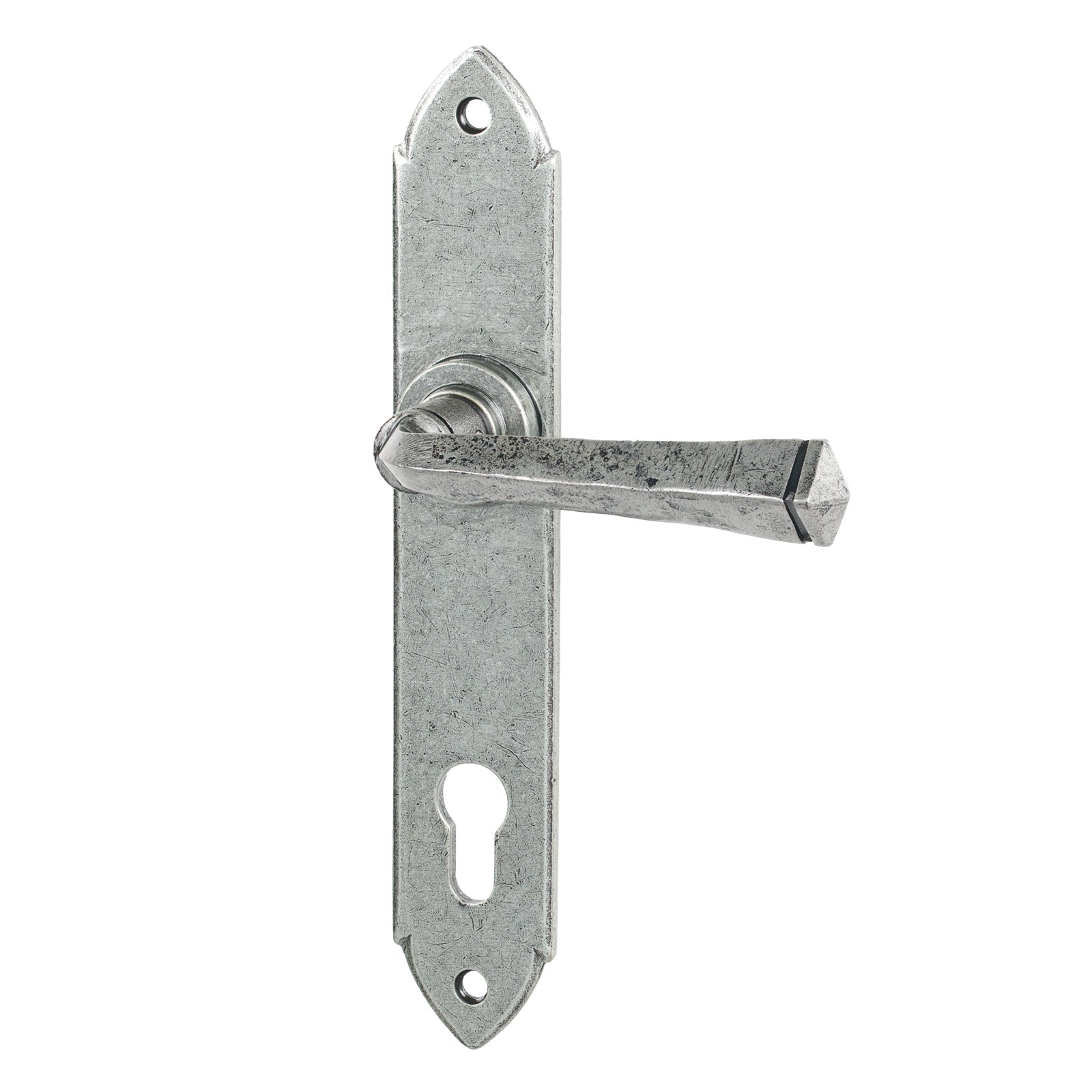 Pewter Patina Gothic Multipoint Door Handle