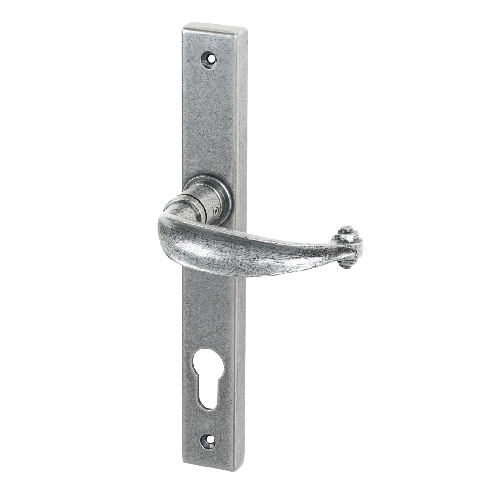 Pewter Patina Lock Cottage Slimline Multipoint Door Handle