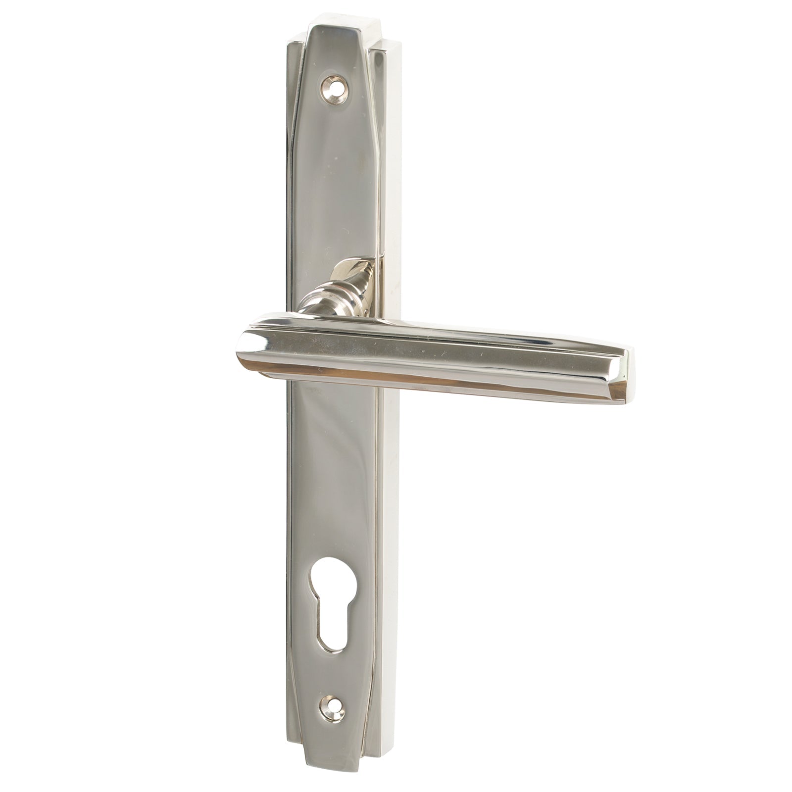 SHOW Polished Nickel Art Deco Multipoint Door Handle