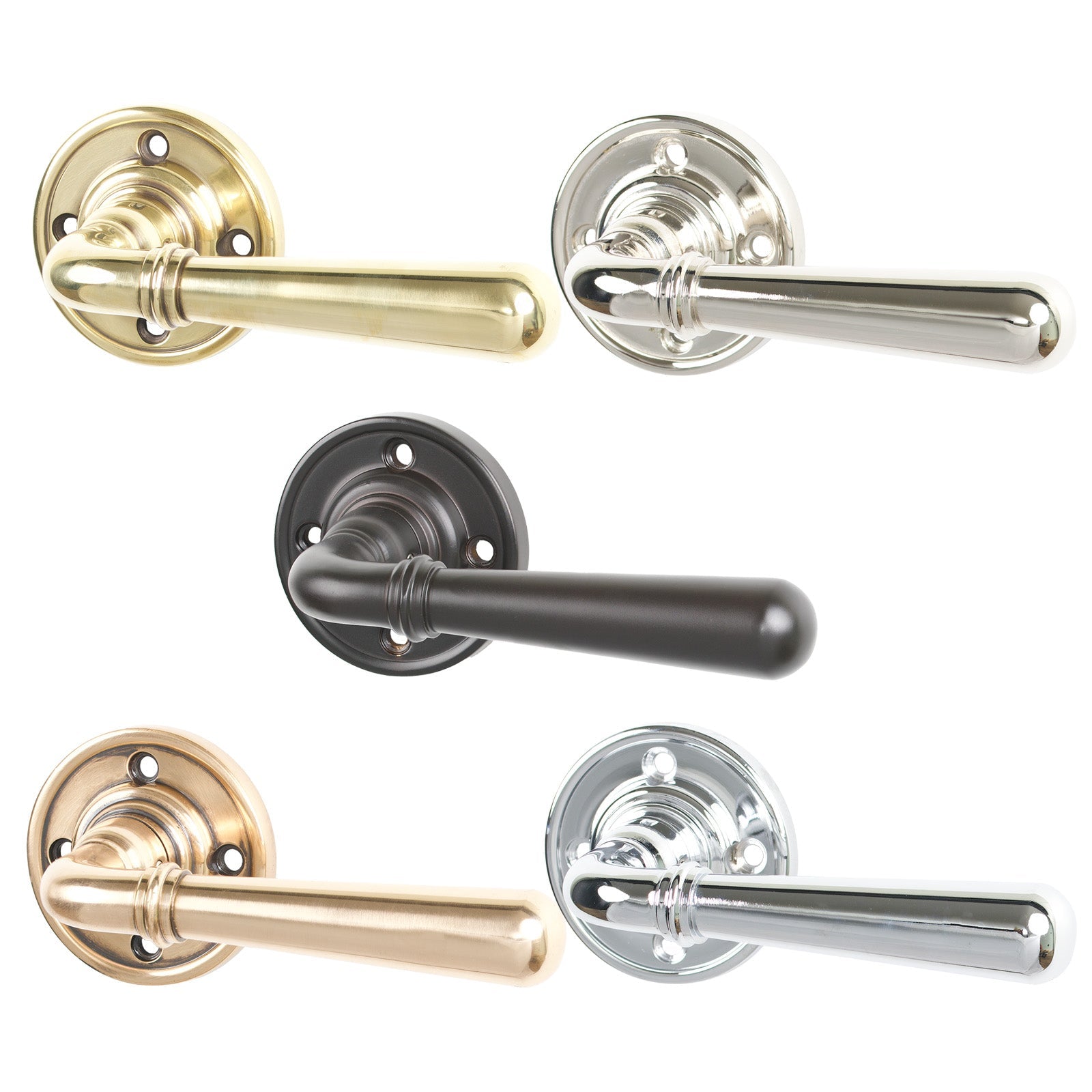 Level Image of Newbury Lever on Rose Handles