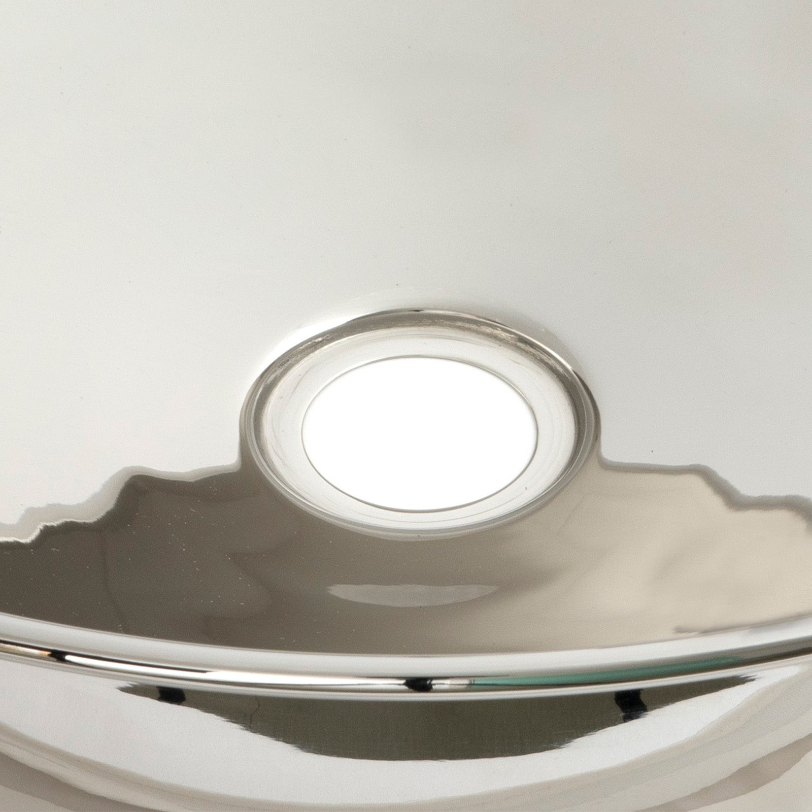 SHOW Close Up of Smooth Round Sink in Smooth Nickel