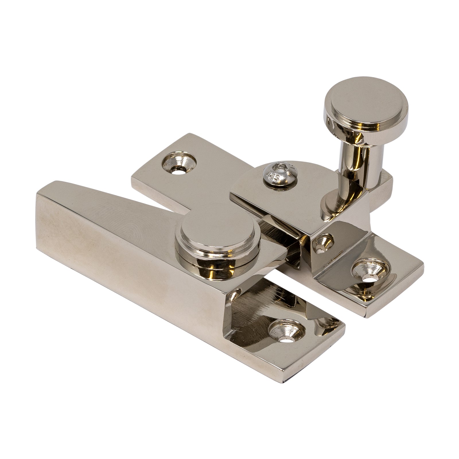 Polished Nickel Classic Hook Plate Fastener Lock