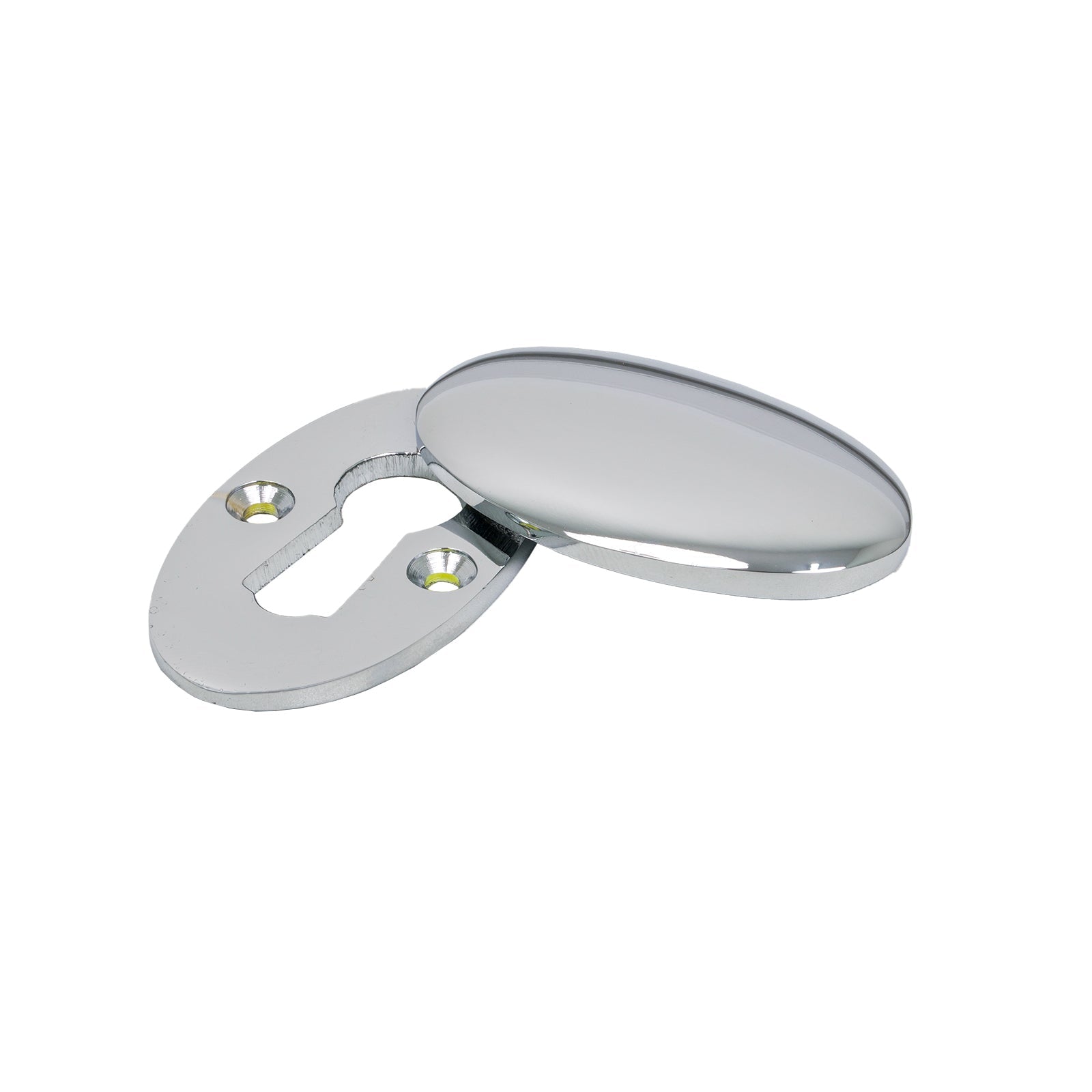 Polished Chrome Oval Covered Escutcheon