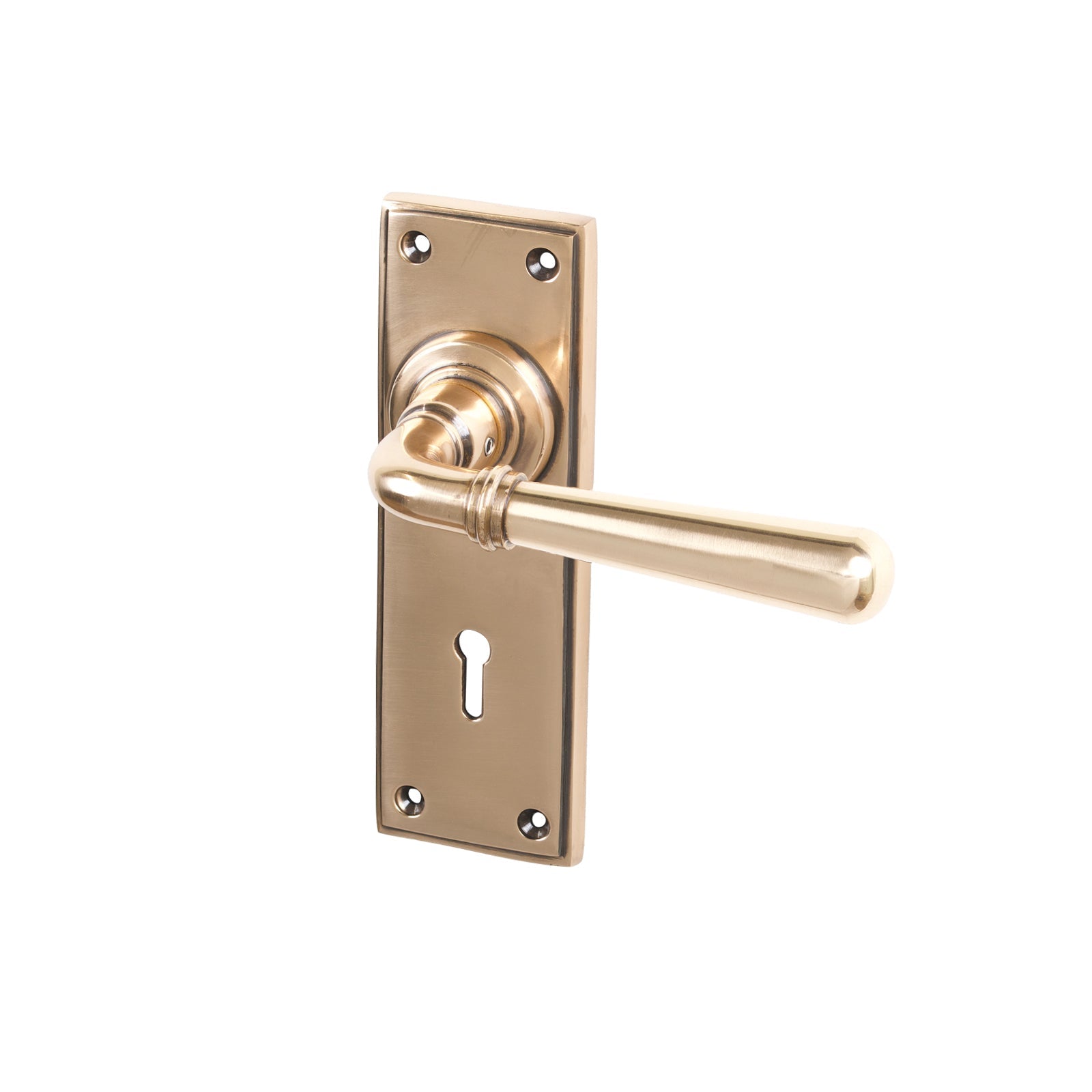 Polished Bronze Lock Newbury Lever Handles