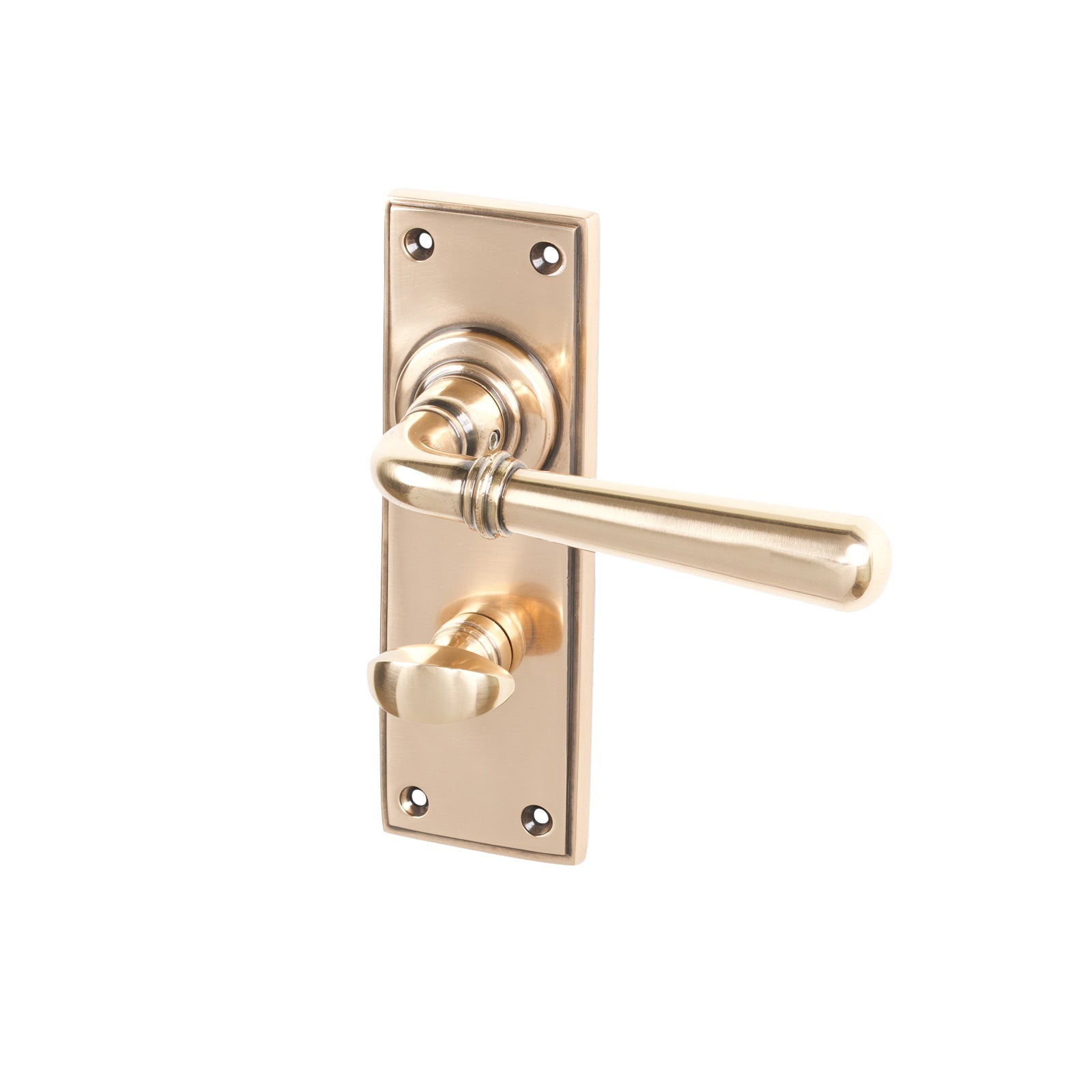 Polished Bronze Bathroom Newbury Lever Handles