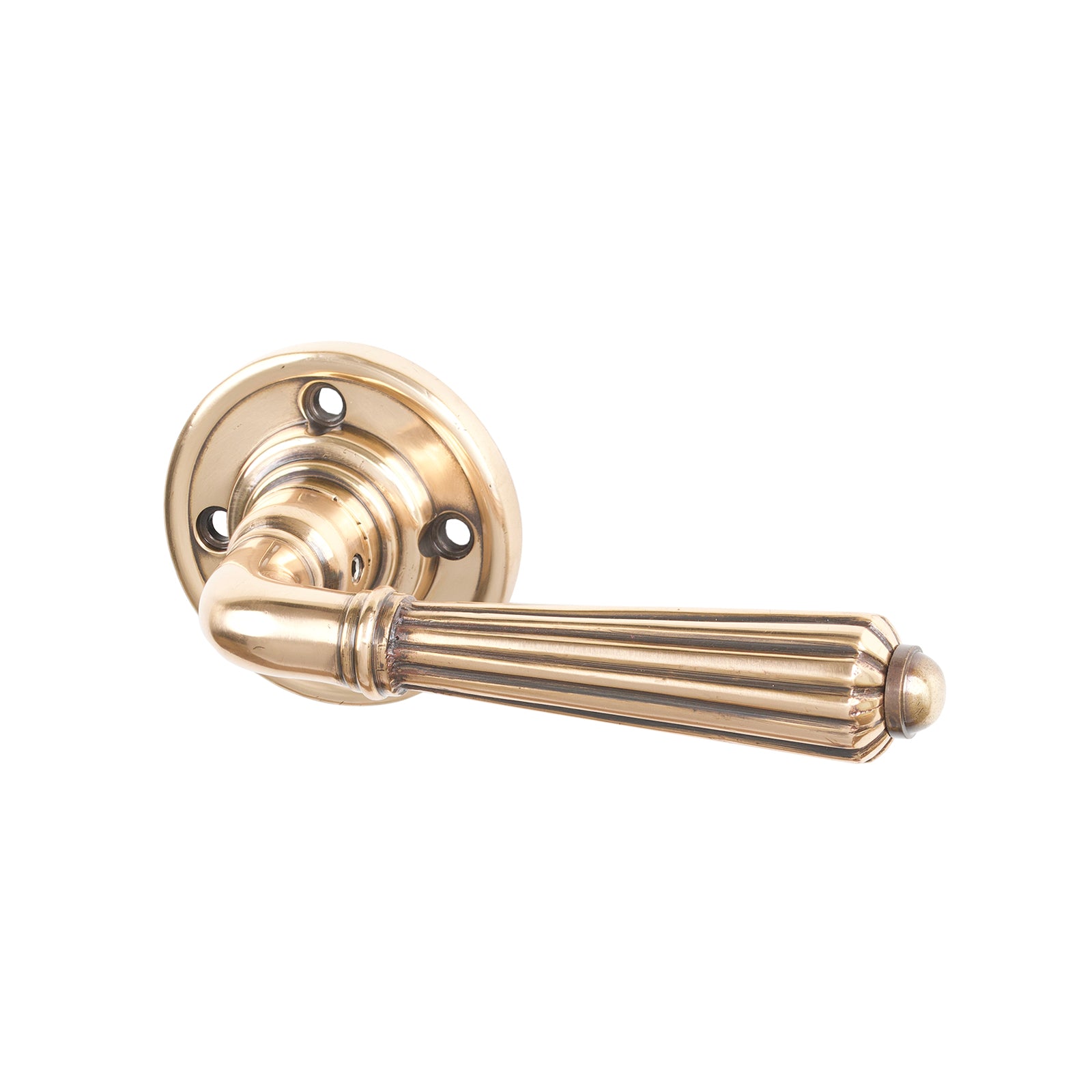 SHOW Hinton Lever on Rose Handles Polished Bronze