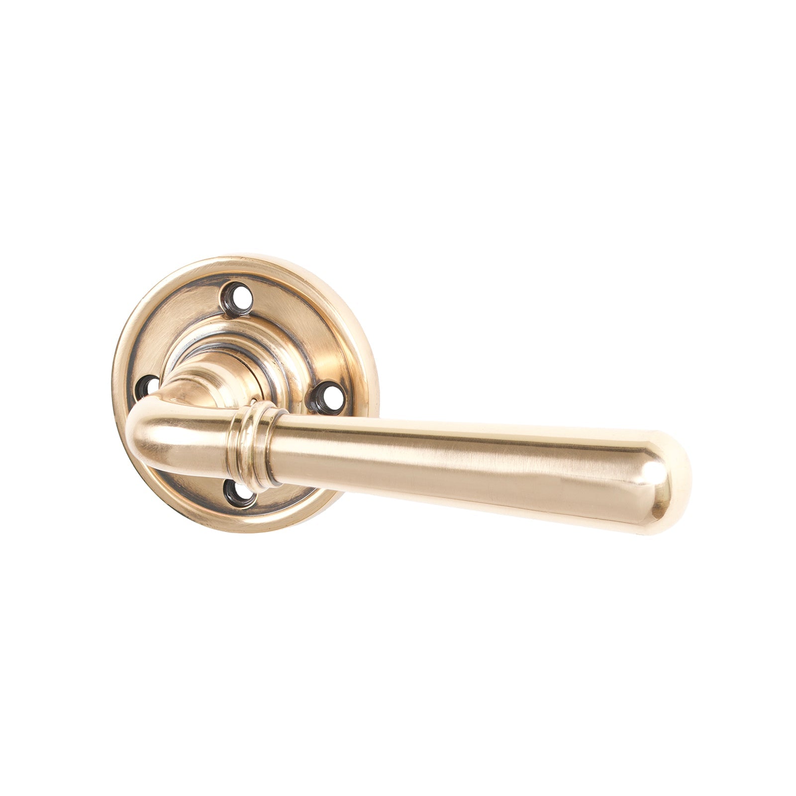 Polished Bronze Newbury Lever on Rose Handles