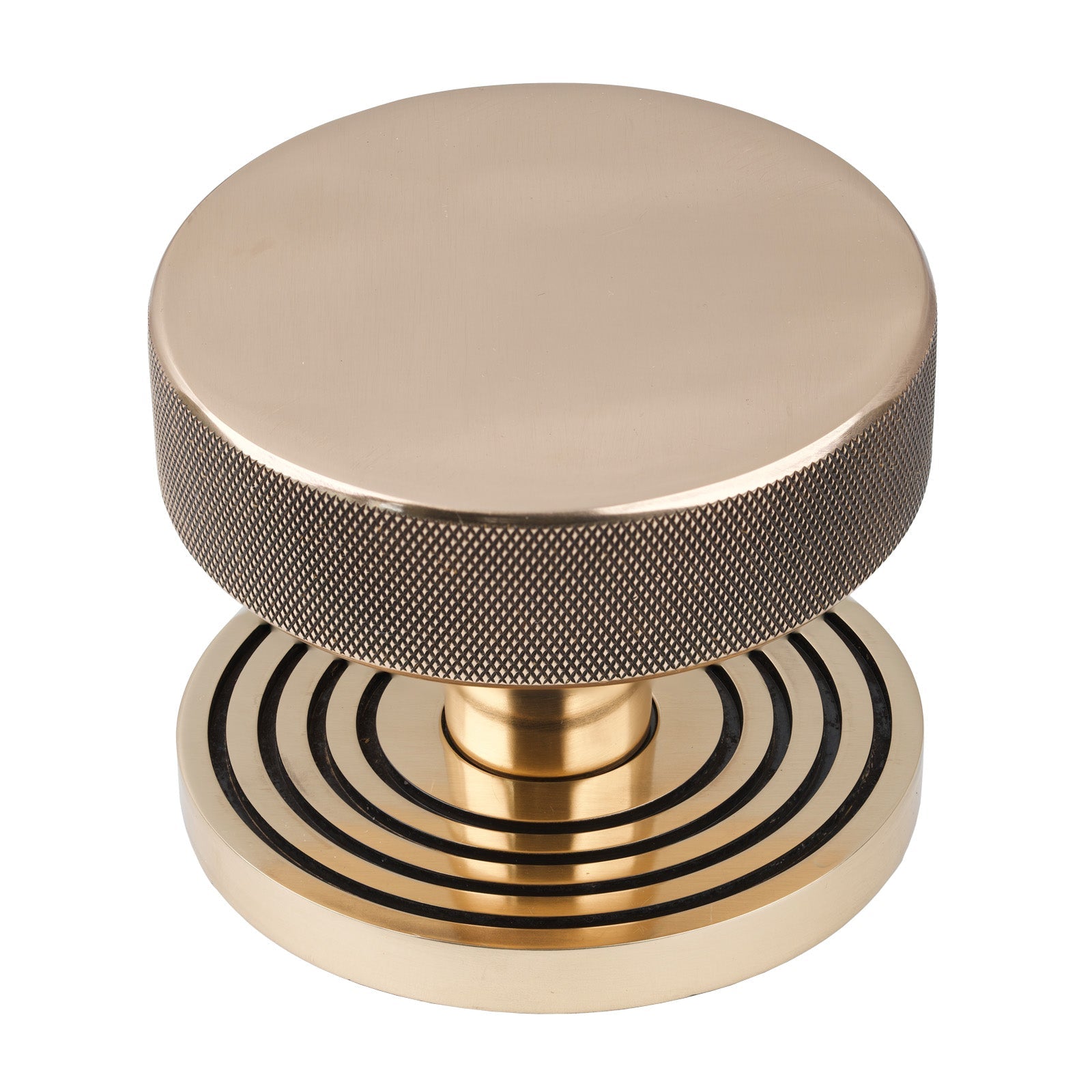 Polished Brass Beehive Brompton Centre Door Knob