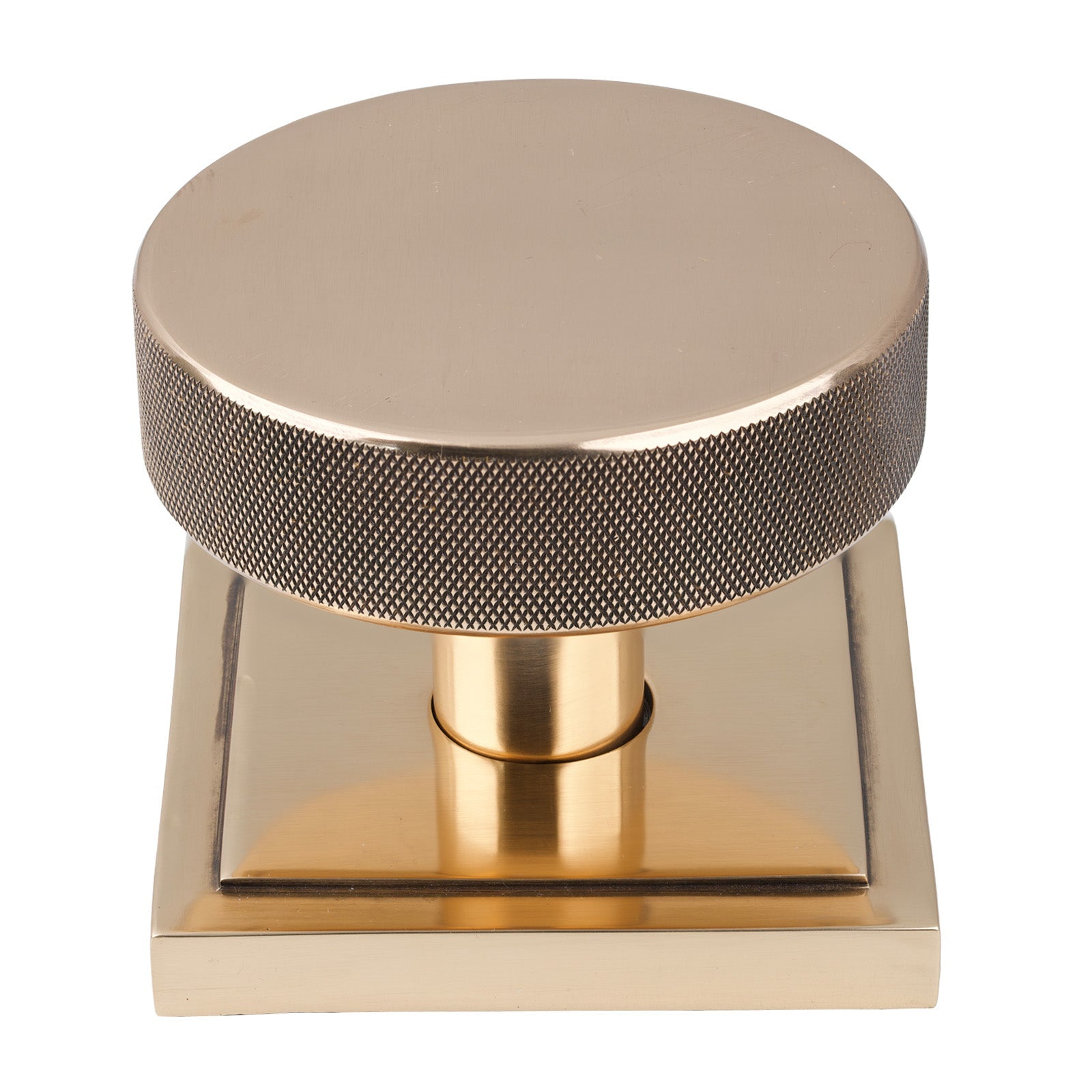 SHOW Polished Bronze Square Brompton Centre Door Knob