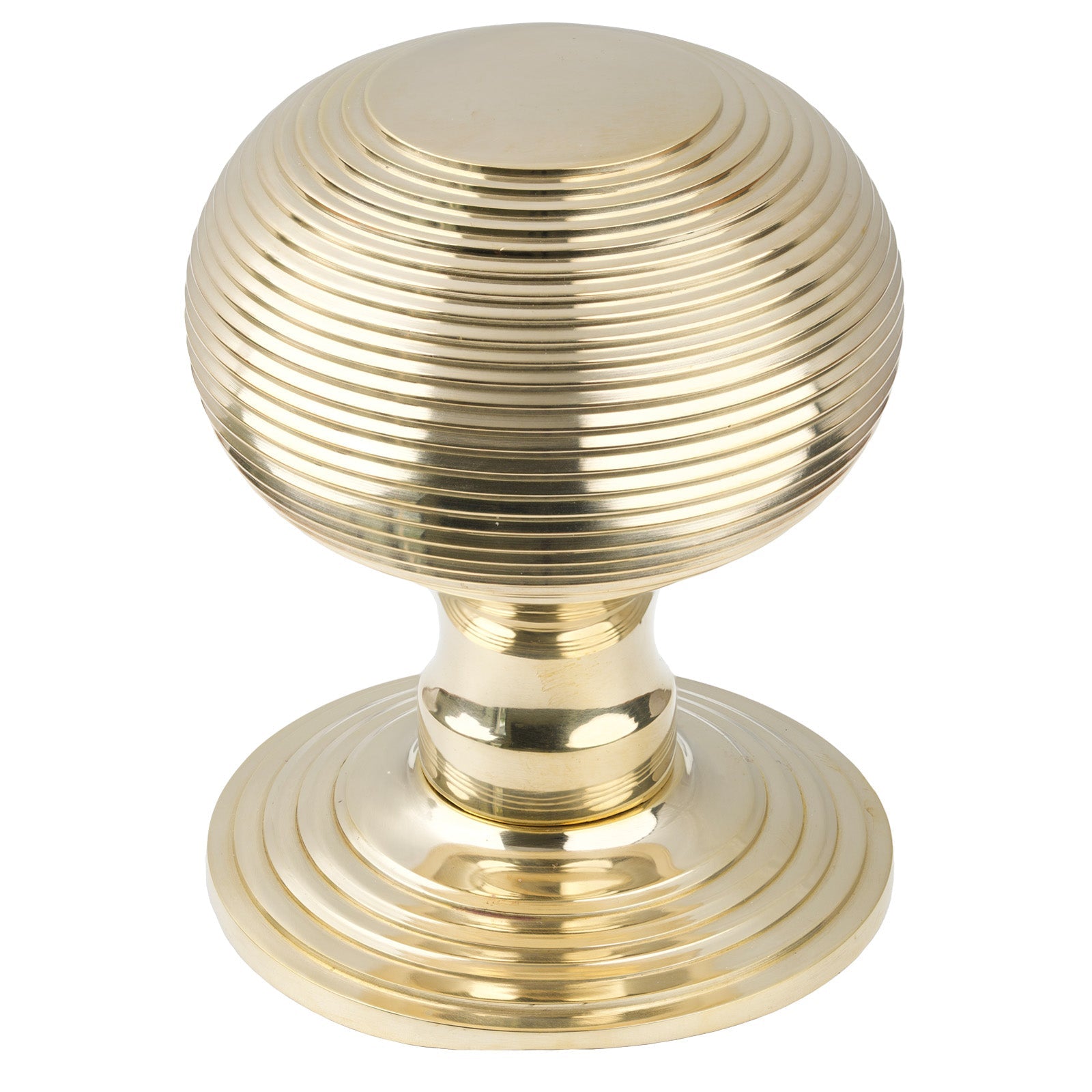 Polished Brass Beehive Centre Door Knob