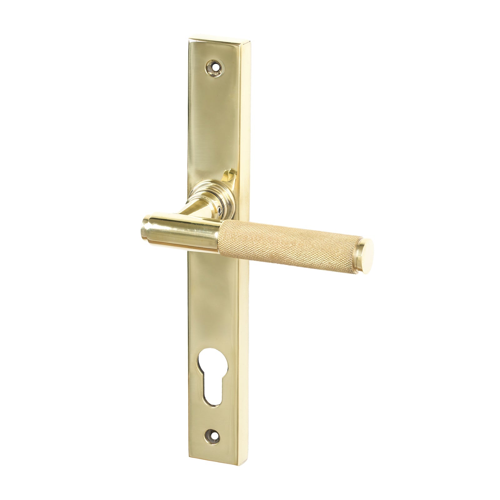 SHOW Polished Brass Brompton Slimline Multipoint Door Handle