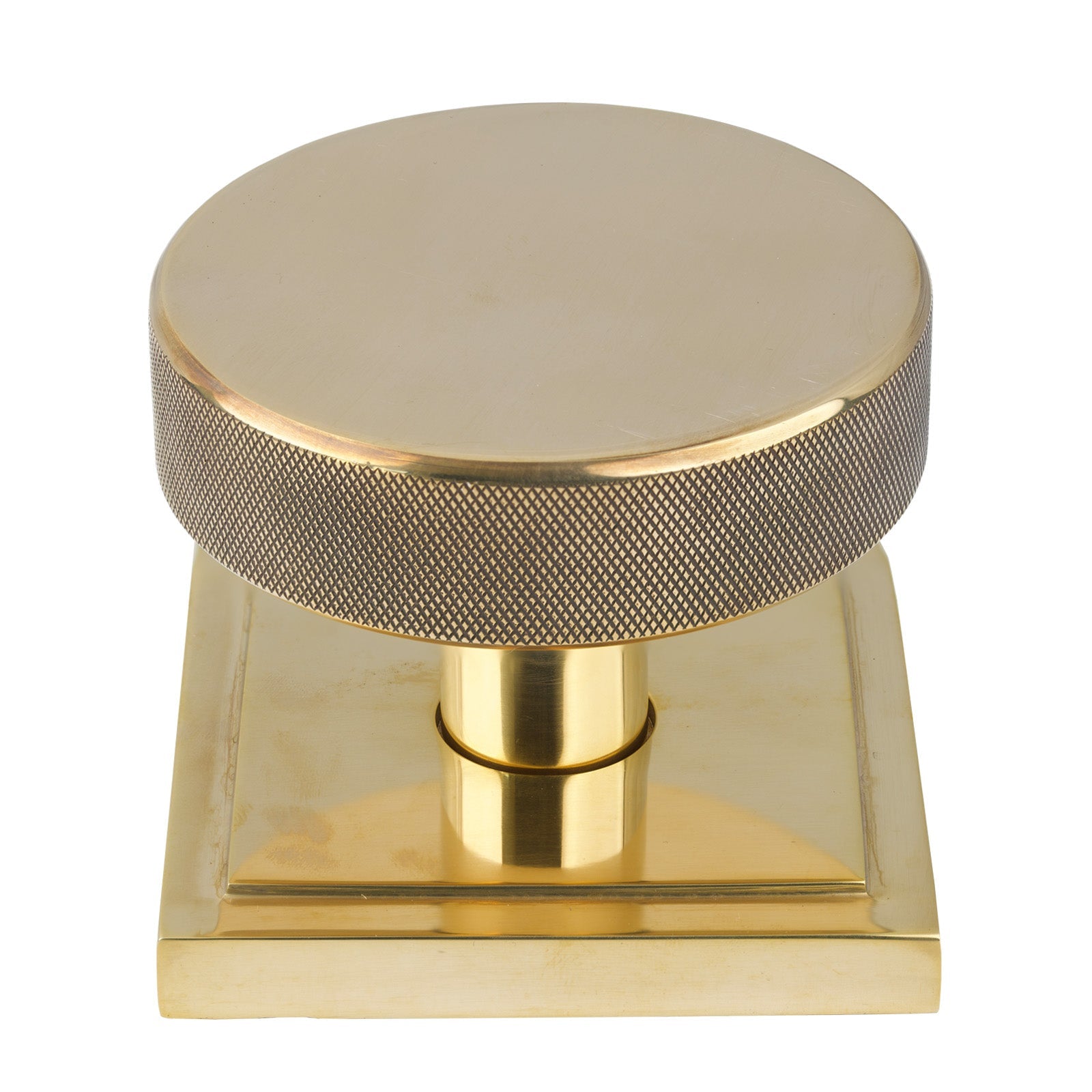 SHOW Polished Brass Square Brompton Centre Door Knob