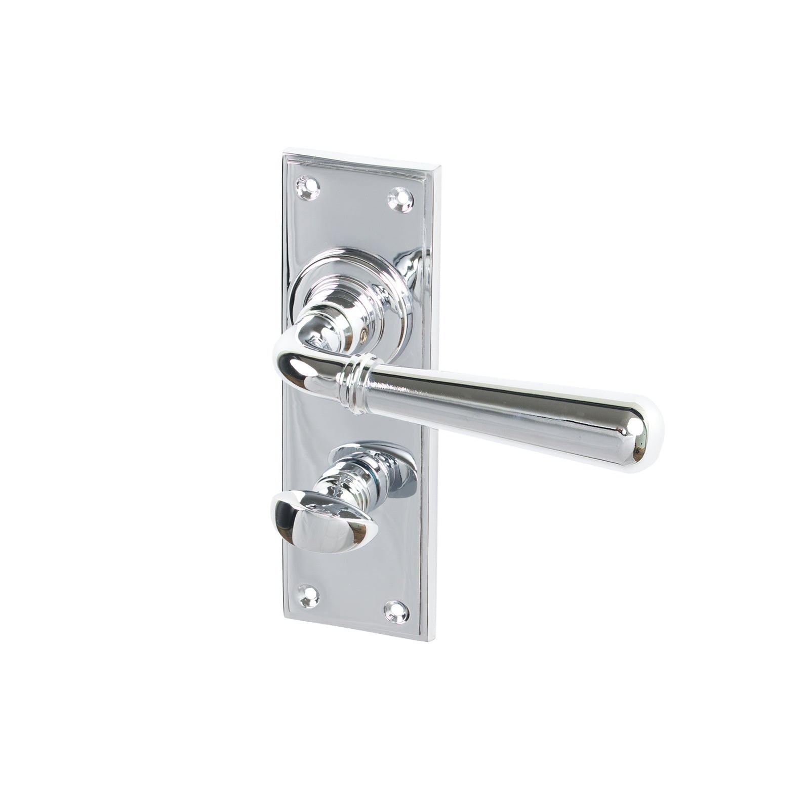 Polished Chrome Bathroom Newbury Lever Handles