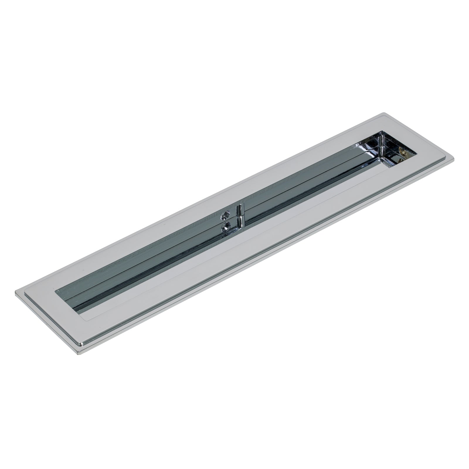 250mm Polished Chrome Art Deco Rectangular Flush Pull 