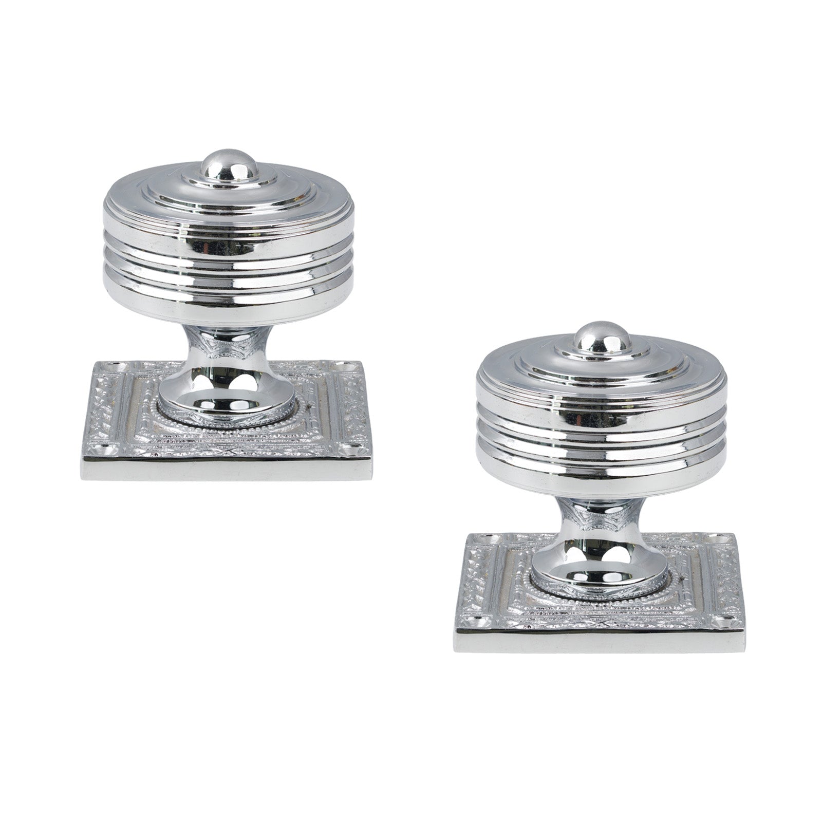 Polished Chrome Tewkesbury Square Mortice Knobs