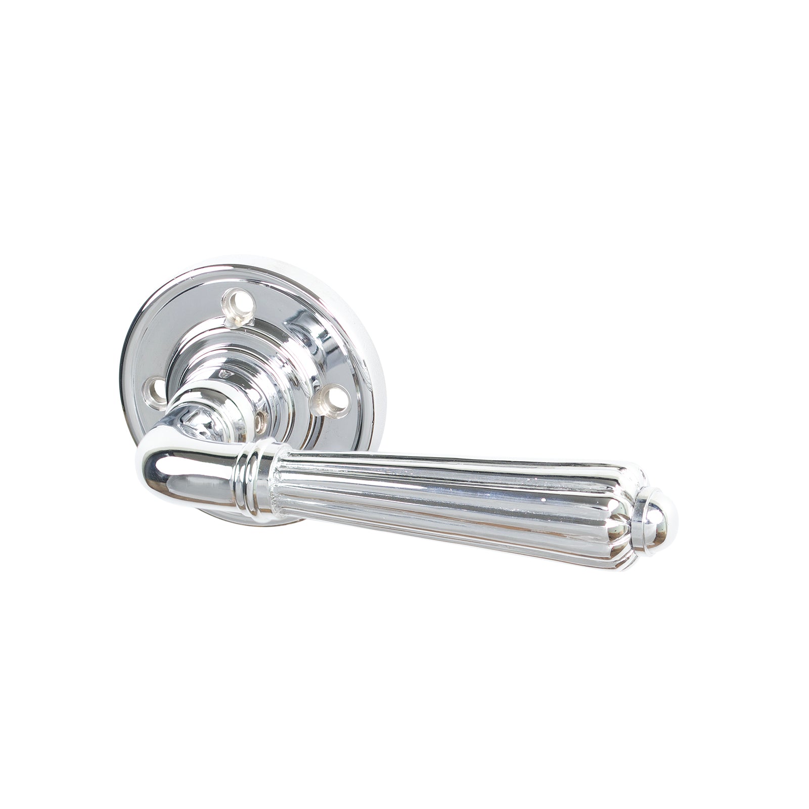 SHOW Hinton Lever on Rose Handles Polished Chrome