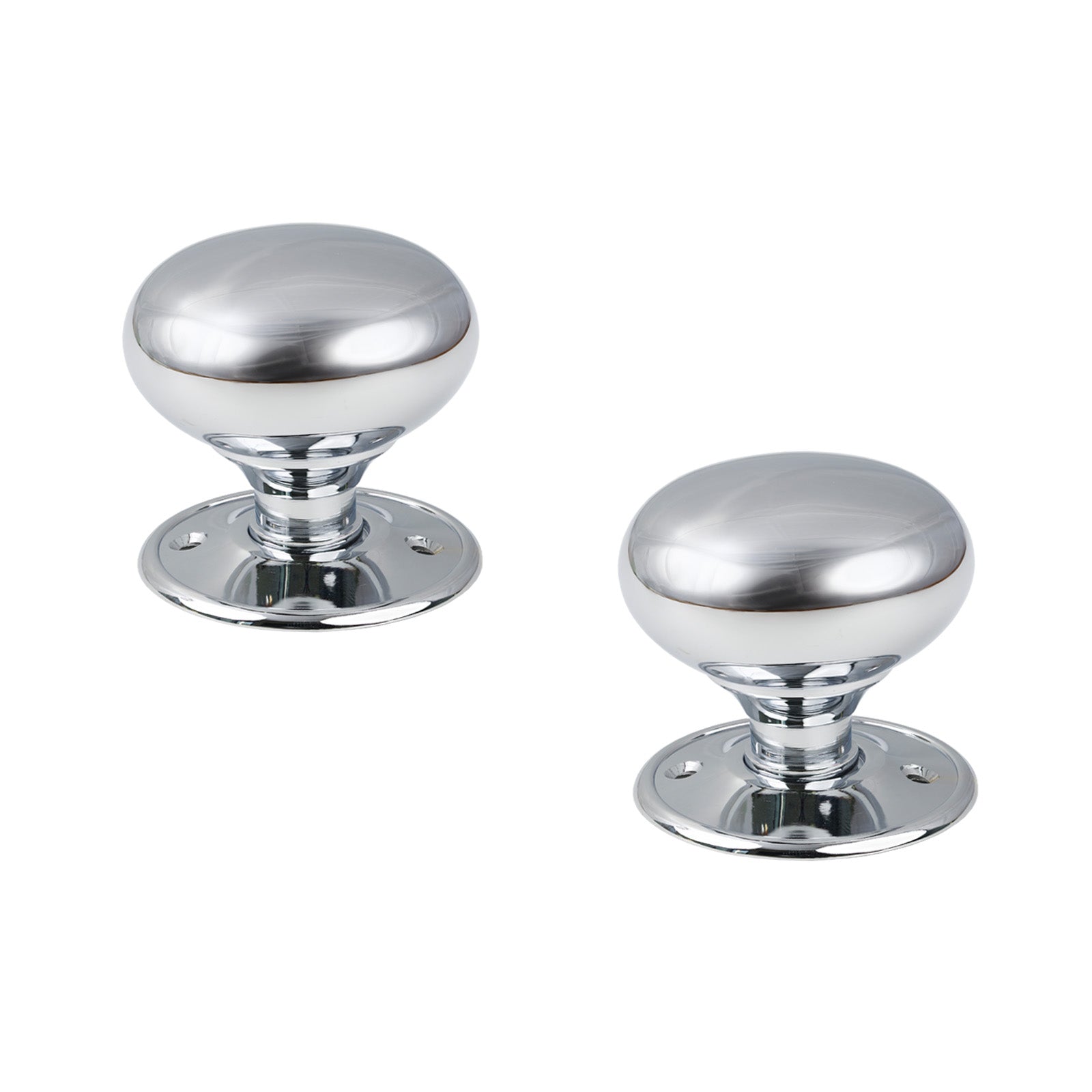 SHOW Polished Chrome Large Mushroom Mortice Knobs