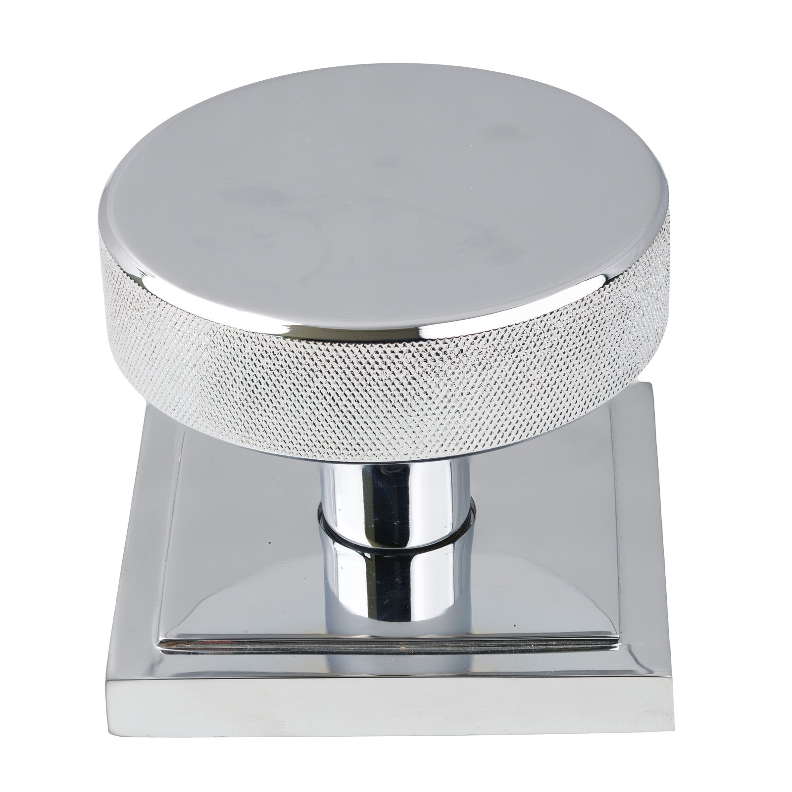 SHOW Polished Chrome Square Brompton Centre Door Knob