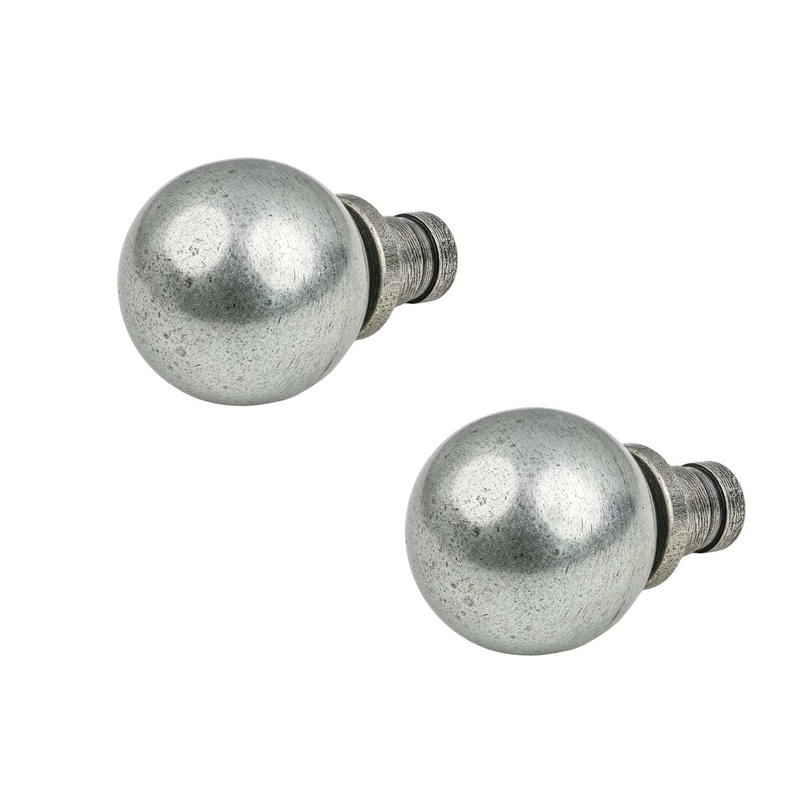 Pewter Ball Curtain Finial - Pair