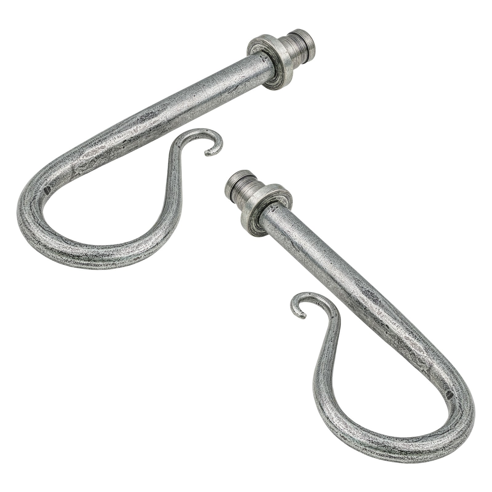 Pewter Shepherd's Crook Curtain Finial - Pair