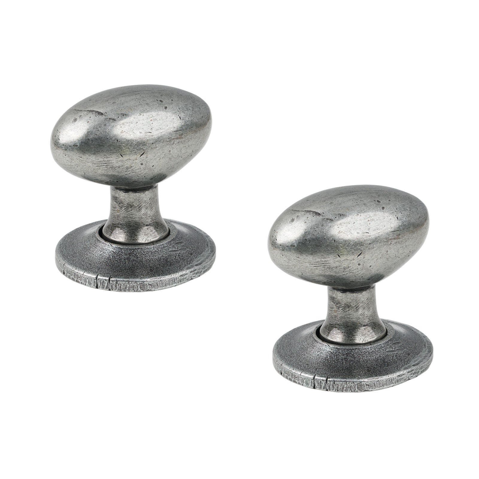 SHOW Pewter Oval Mortice Knobs