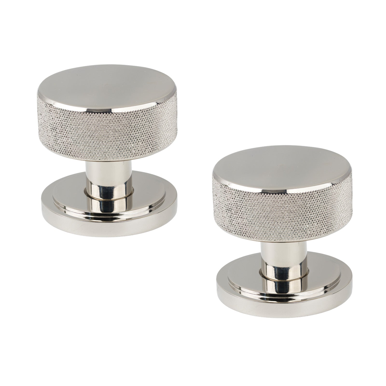 SHOW Polished Nickel Art Deco Brompton Mortice Knobs