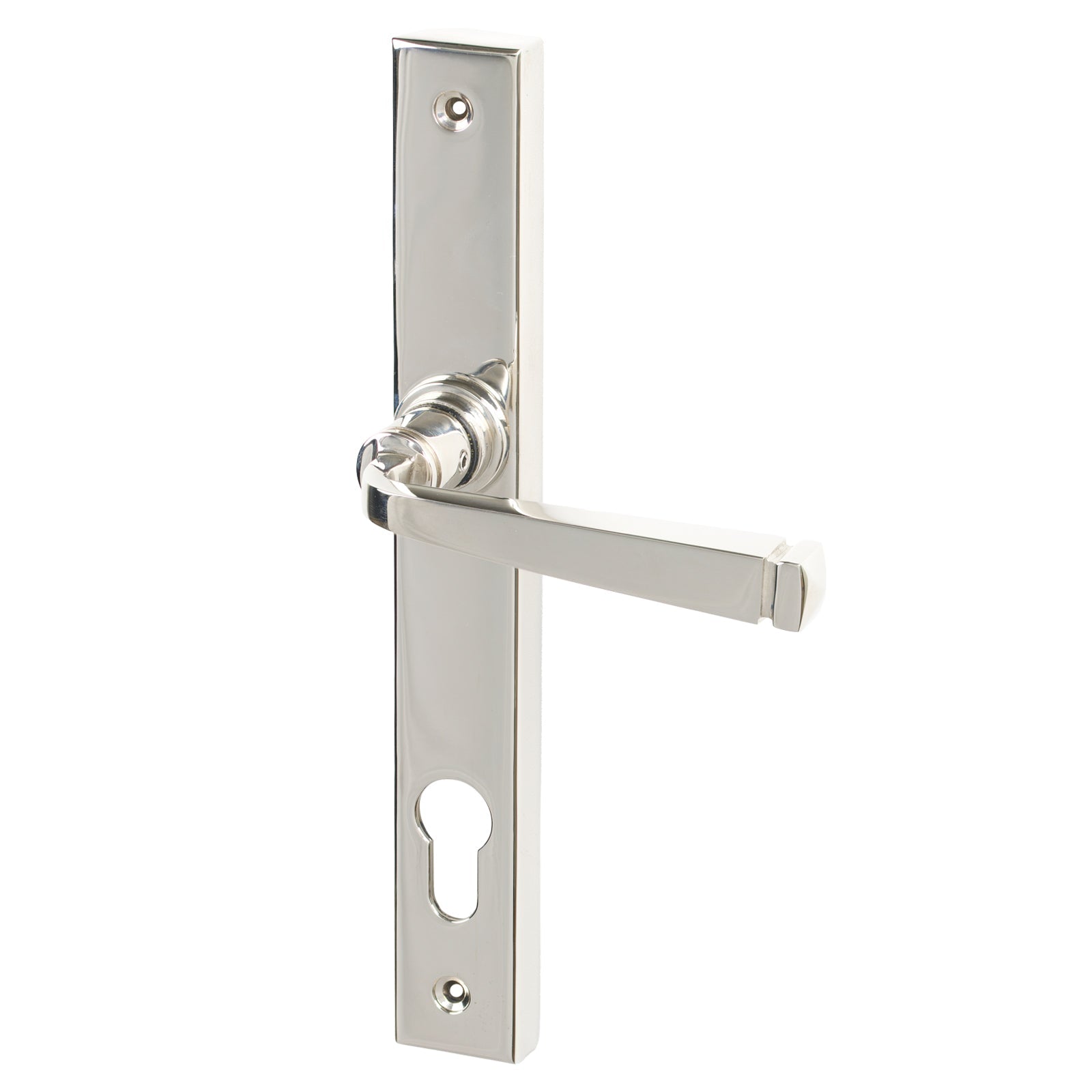 SHOW Polished Nickel Lock Avon Slimline Multipoint Door Handle