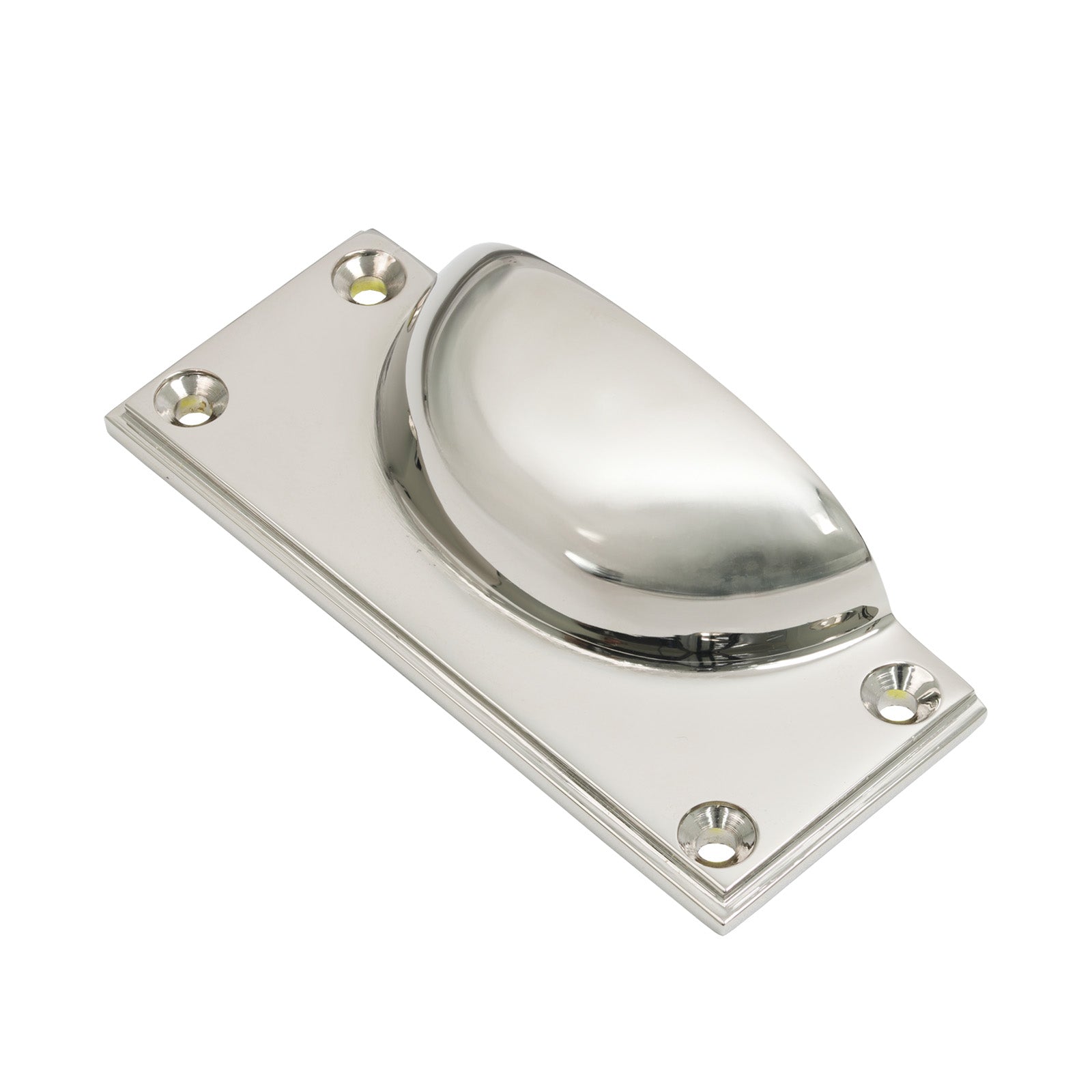 Polished Nickel Art Deco Drawer Pull