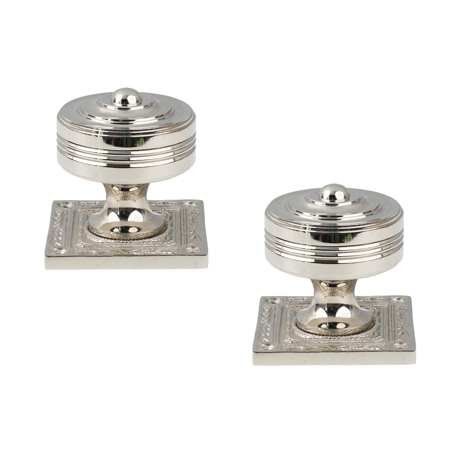 Polished Nickel Tewkesbury Square Mortice Knobs