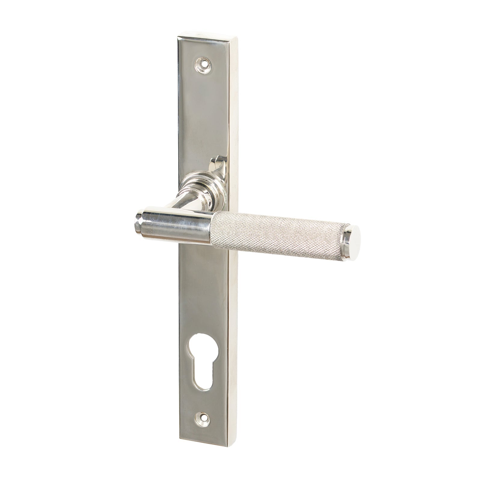 SHOW Polished Nickel Brompton Slimline Multipoint Door Handle