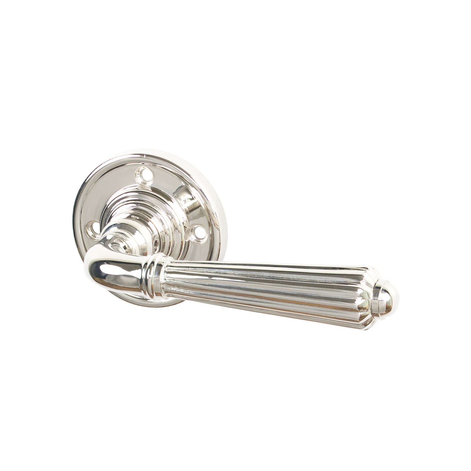 SHOW Hinton Lever on Rose Handles Polished Nickel