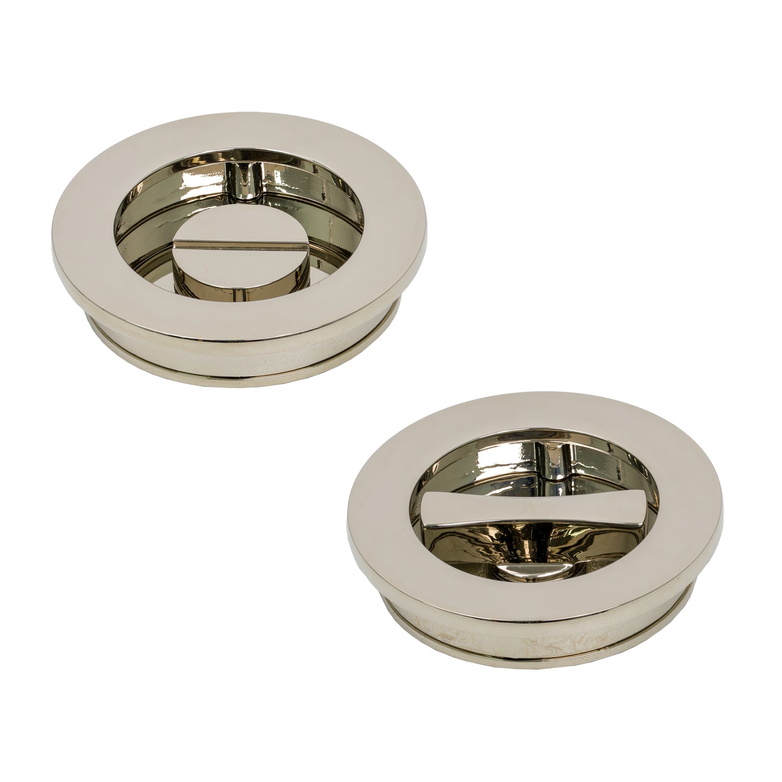 Polished Nickel Plain Round Pull - Privacy