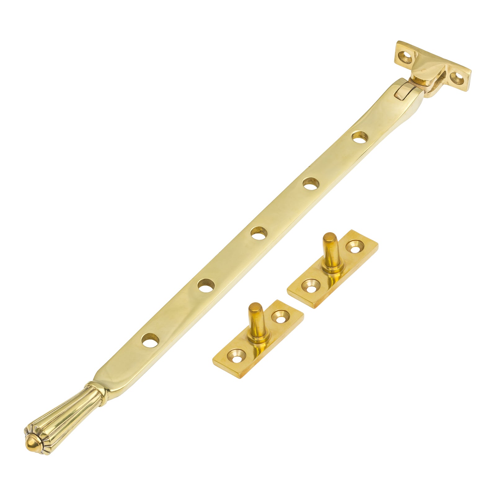 12 Inch Polished Brass Hinton Window Stay