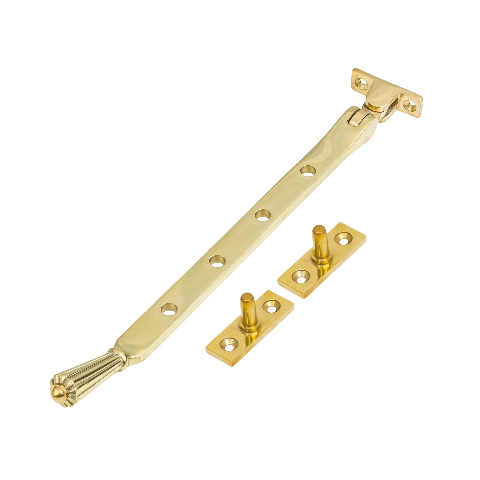 SHOW 10 Inch Polished Brass Hinton Window Stay