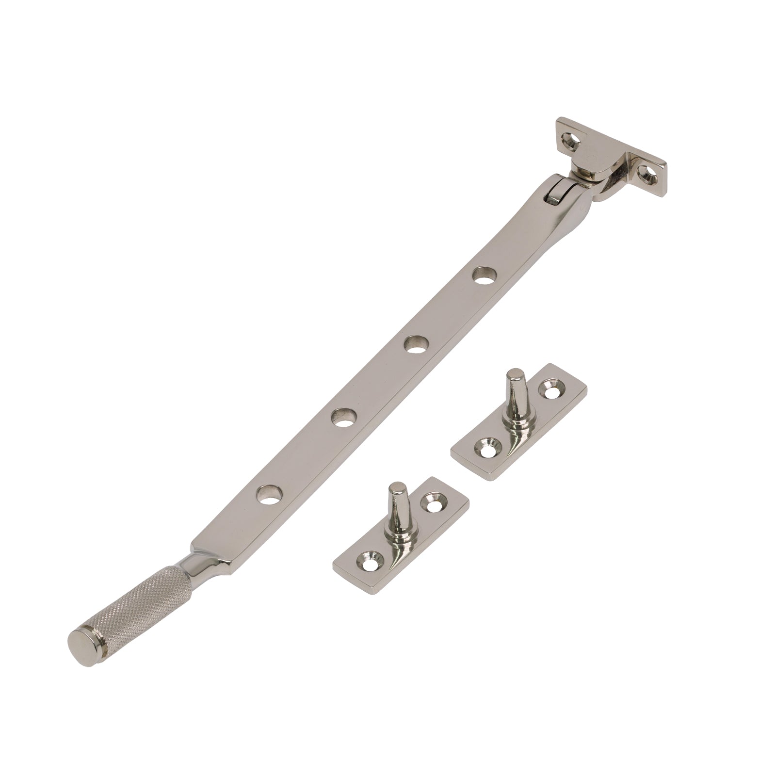 10 Inch Polished Nickel Brompton Window Stay